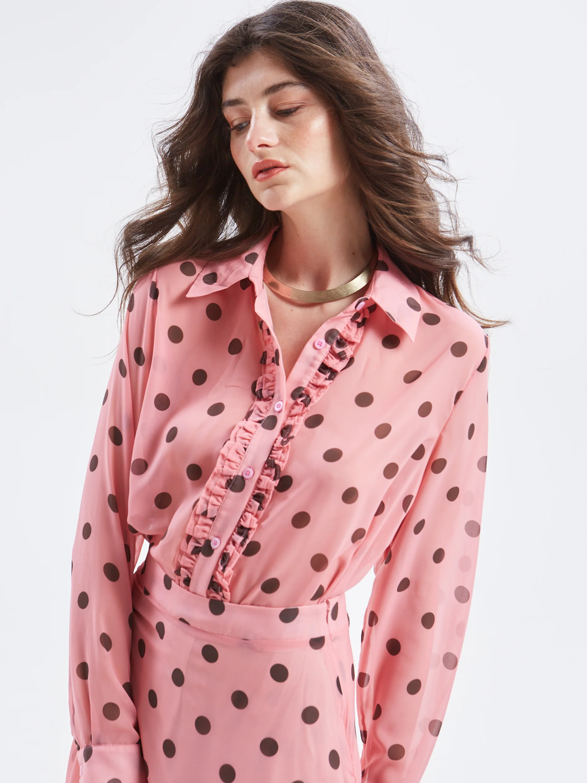 Aelia polka dot ruffle shirt - Image 3