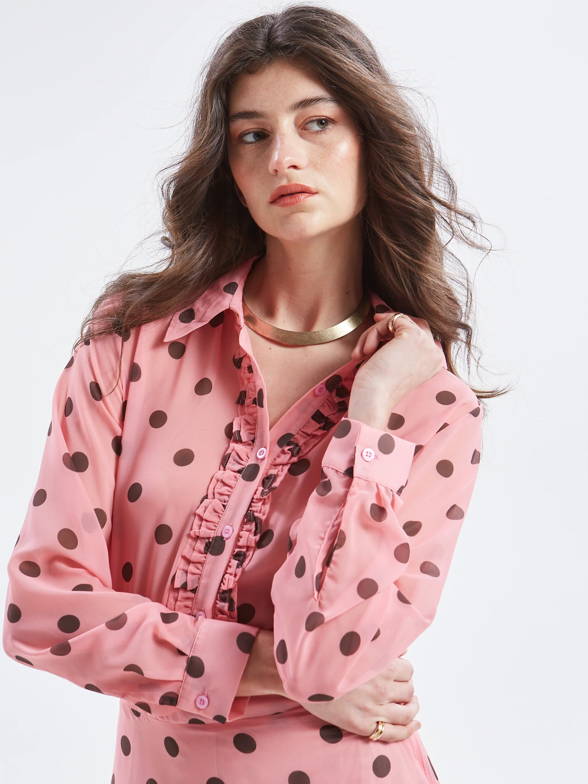 Aelia polka dot ruffle shirt - Image 4