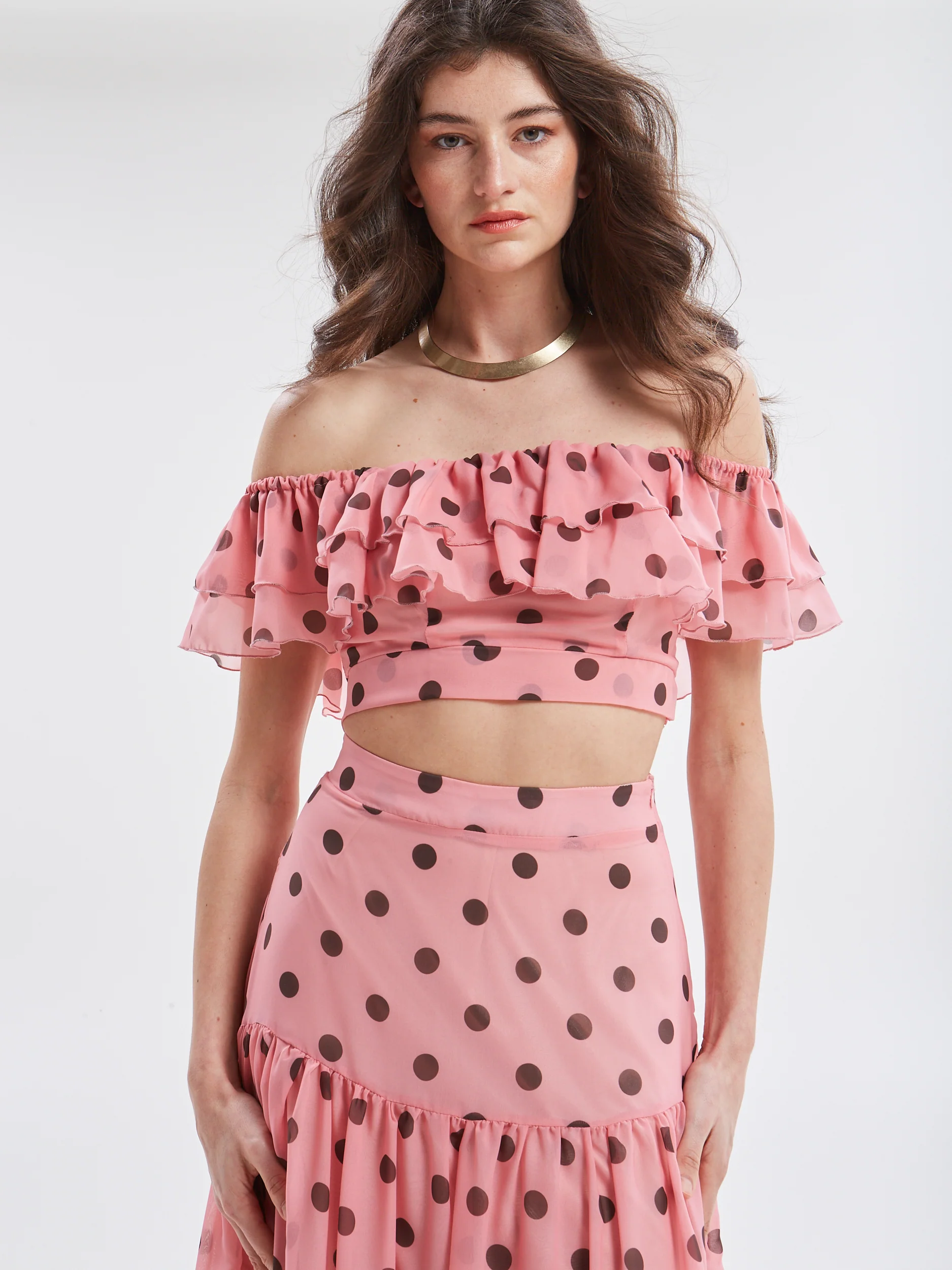 Aelia polka dot ruffle top - Image 2