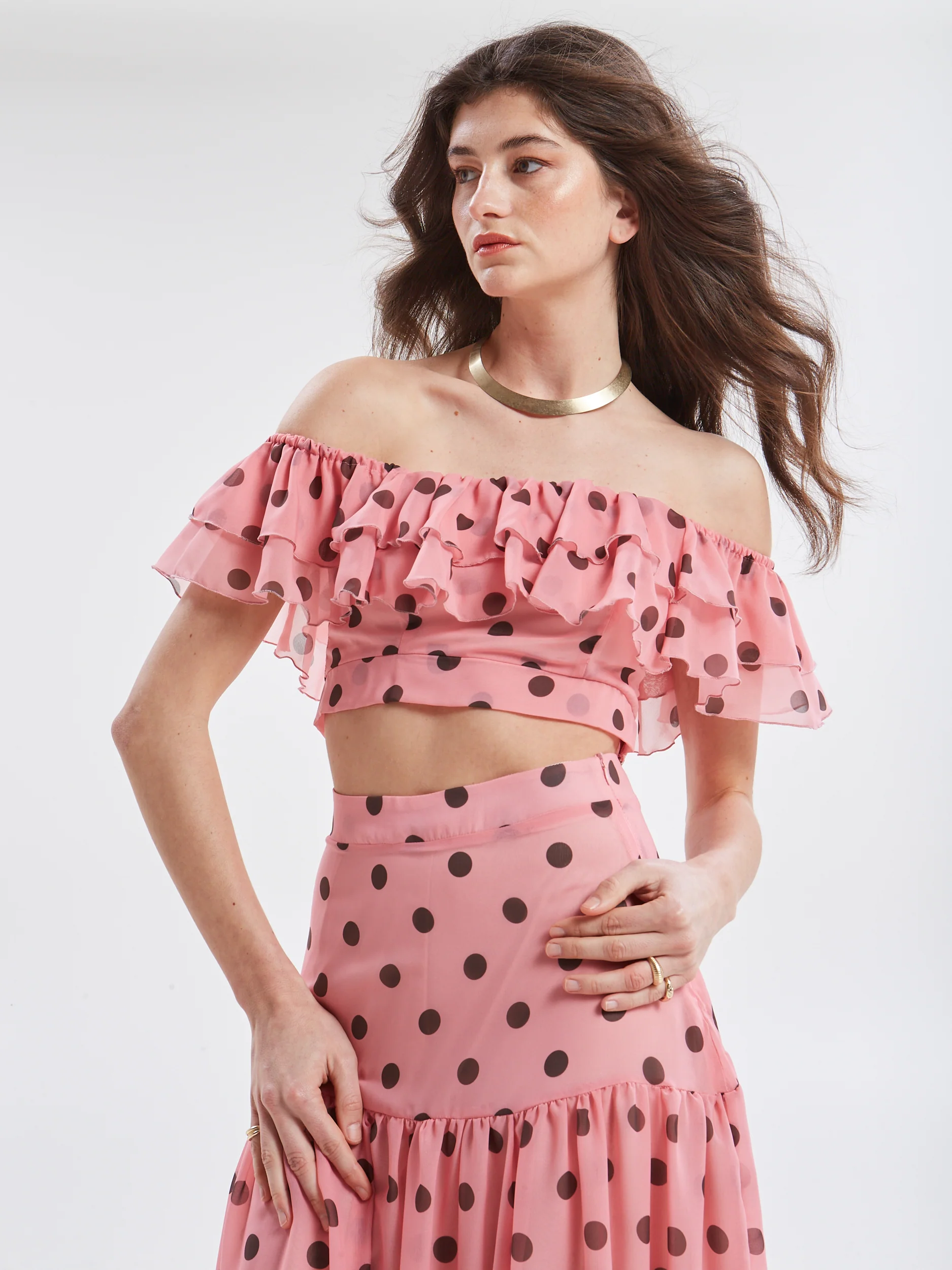 Aelia polka dot ruffle top - Image 3