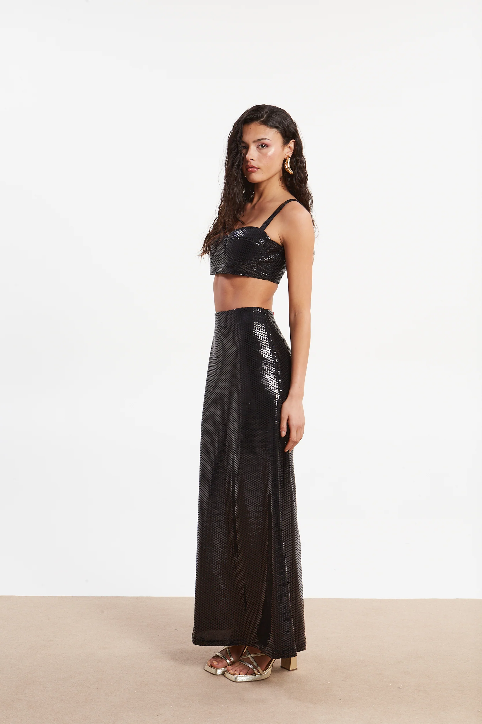 Alessia shiny black bustier top - Image 5