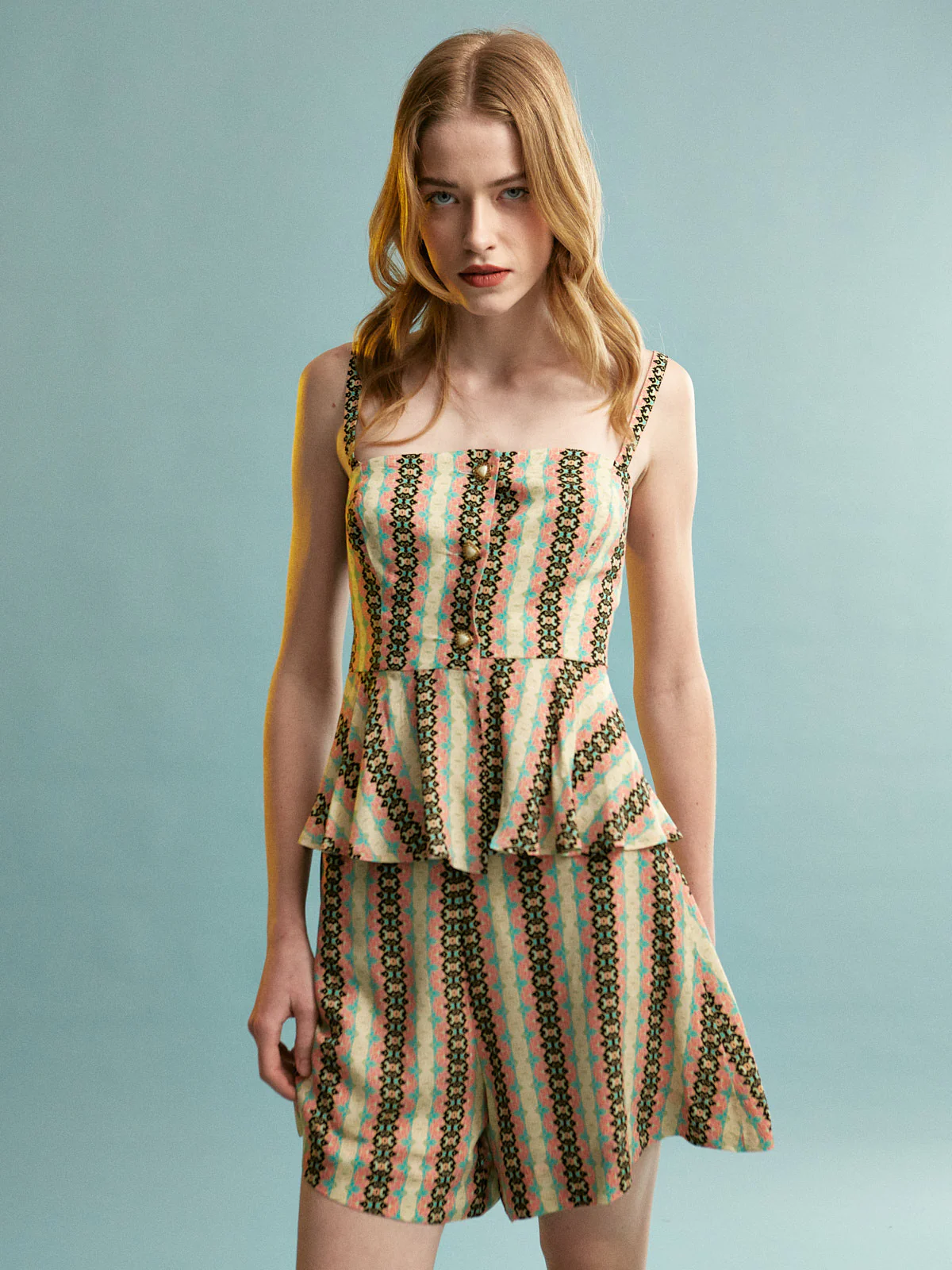 Allison viscose button top