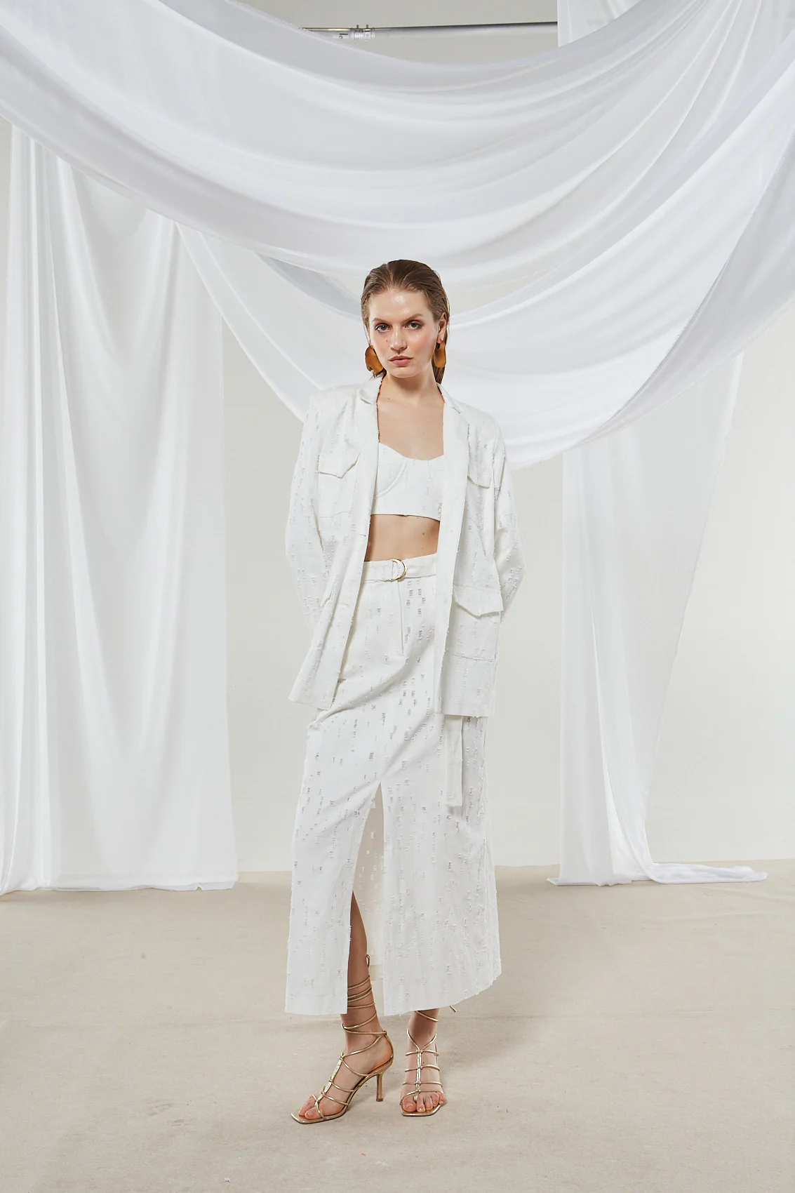 Alyssa denim white blazer - Image 8