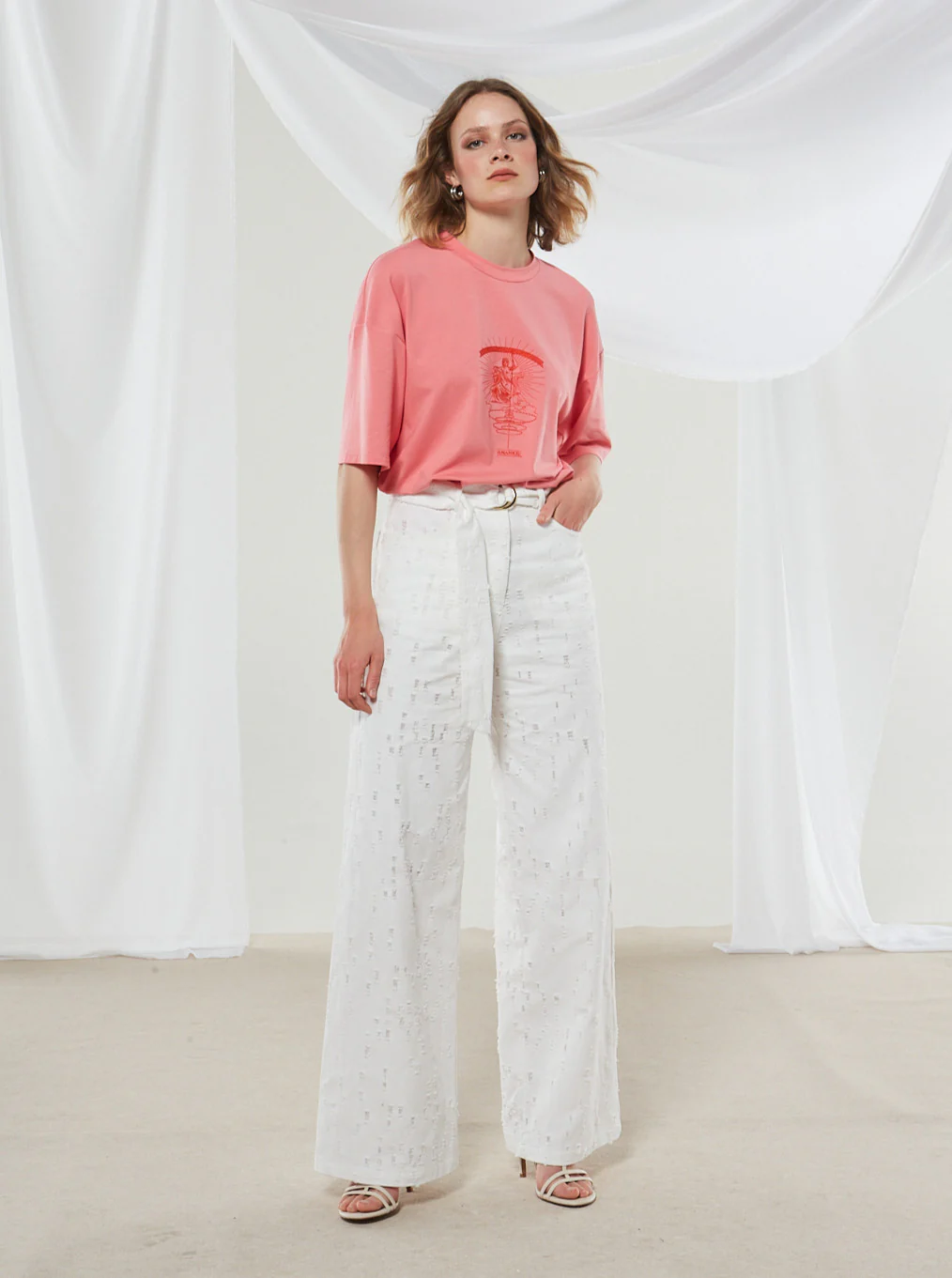 Alyssa denim white pants - Image 5