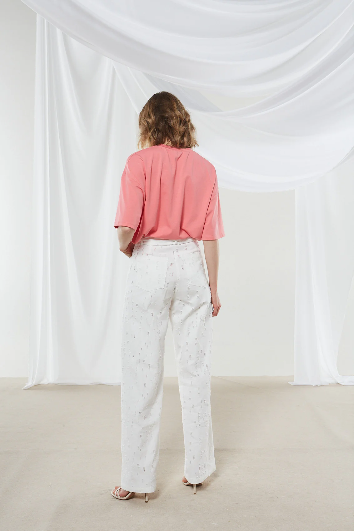 Alyssa denim white pants - Image 6