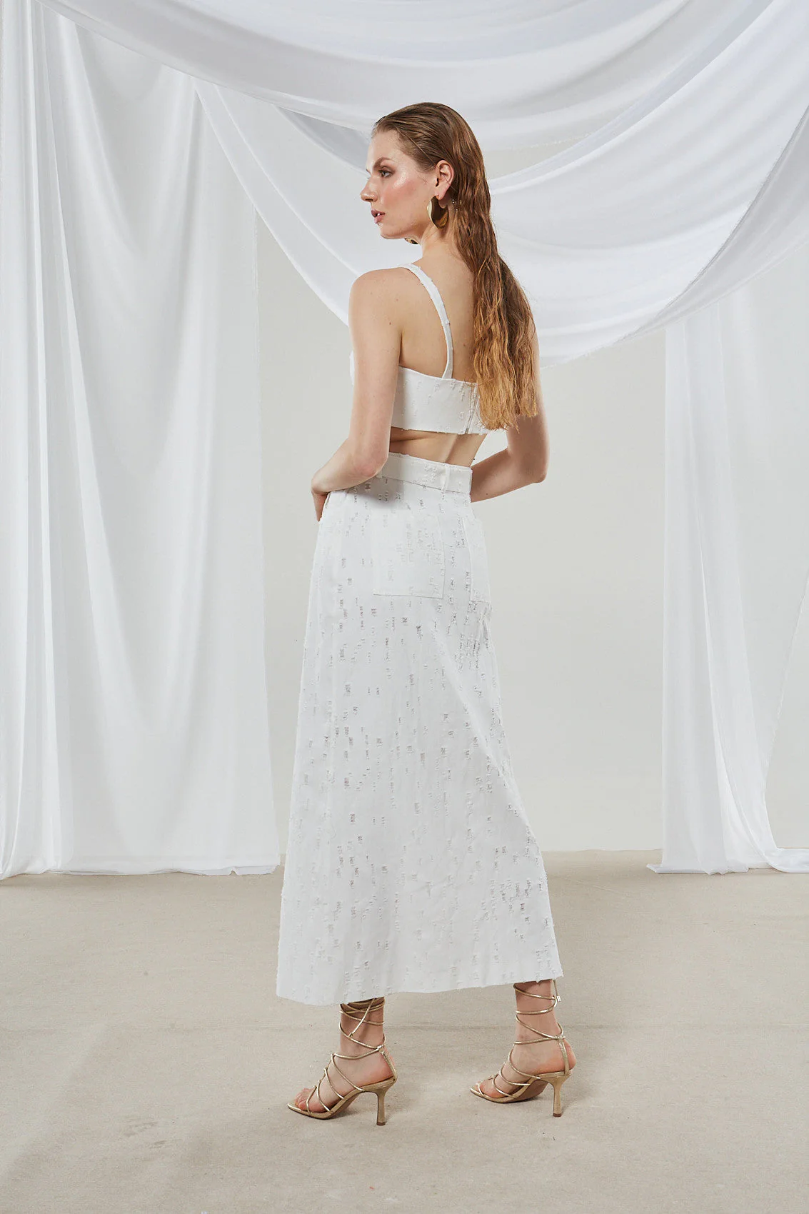 Alyssa denim white skirt - Image 2