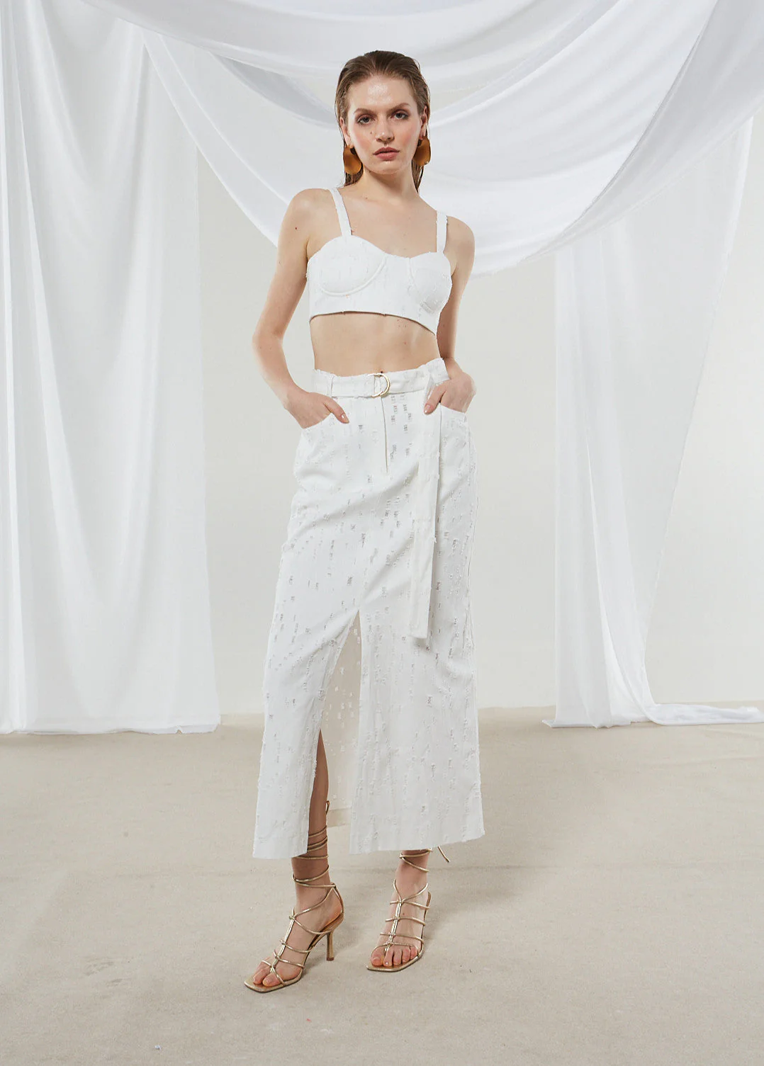 Alyssa denim white skirt - Image 4