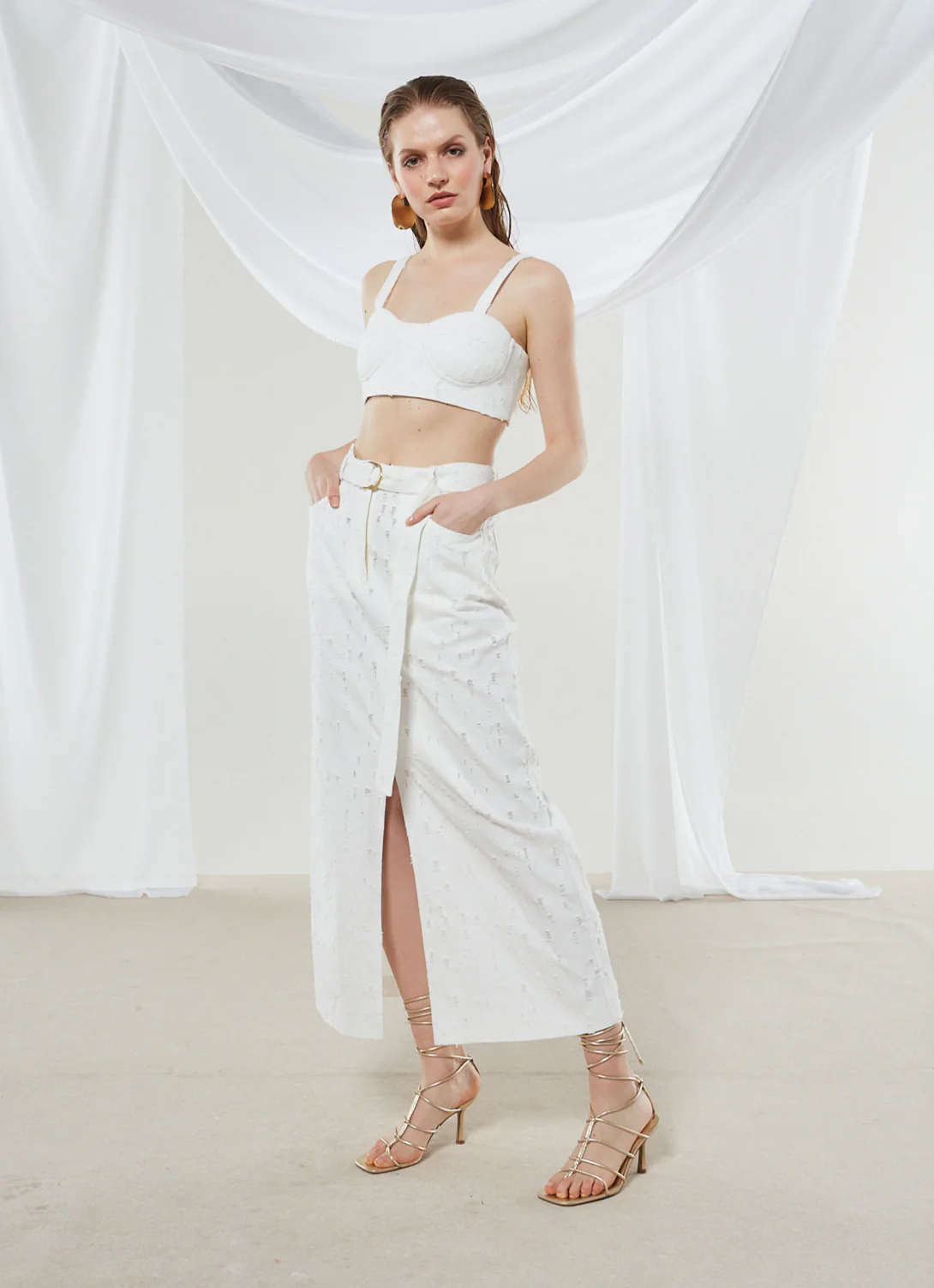 Alyssa denim white skirt - Image 8