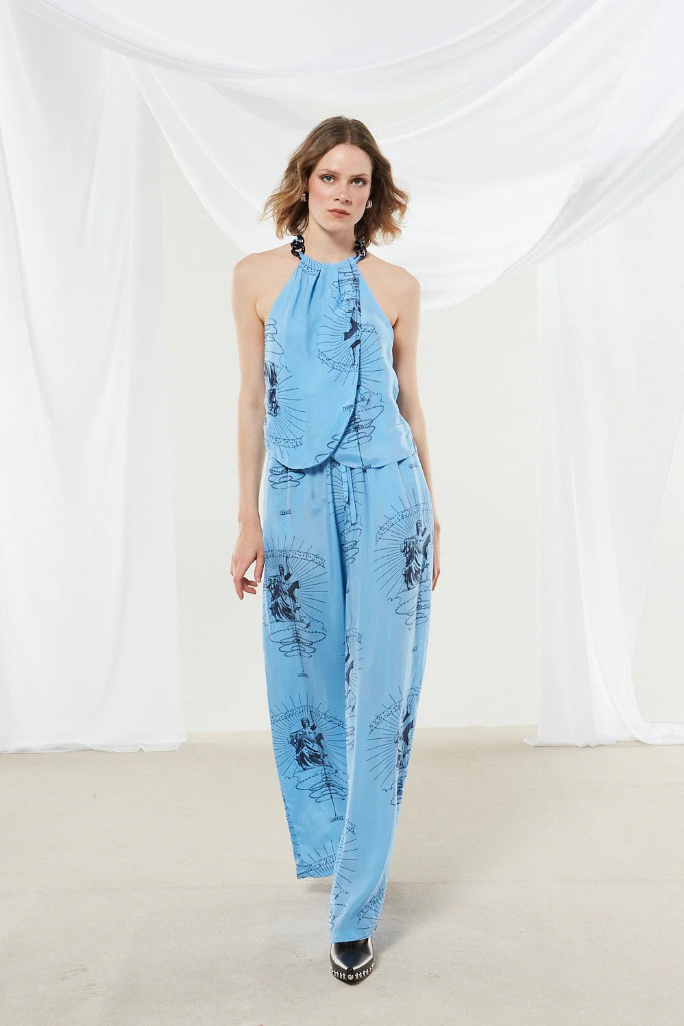 Ananke cupro printed pants - Image 4
