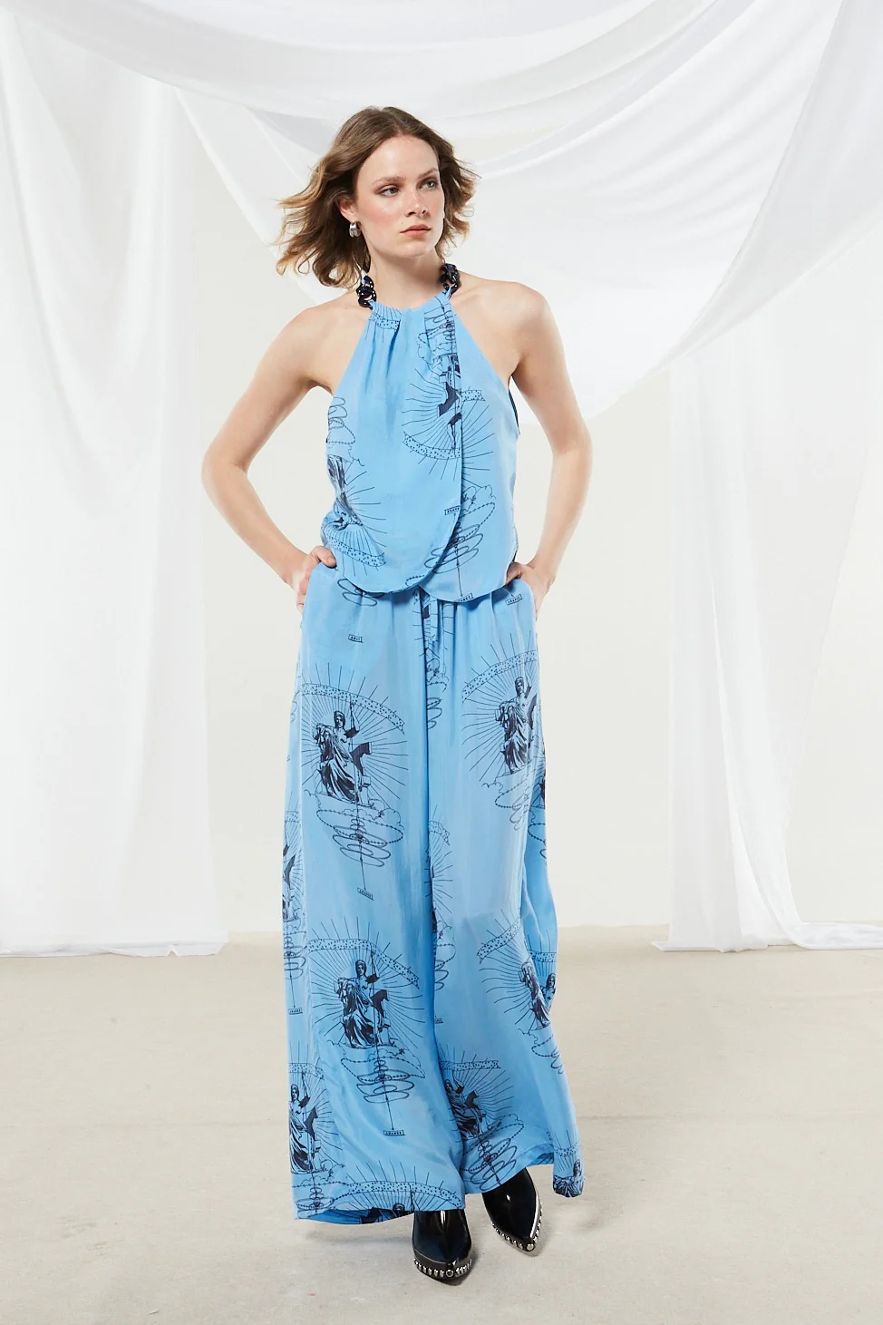 Ananke cupro printed pants - Image 8