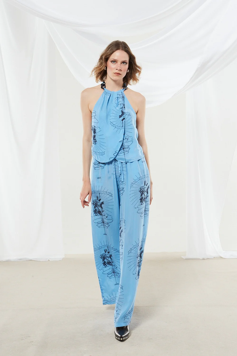 Ananke cupro printed pants - Image 9