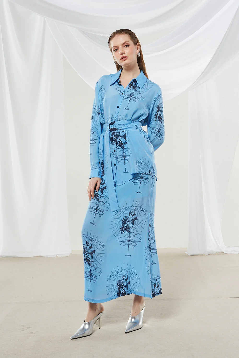 Ananke cupro printed shirt - Image 9