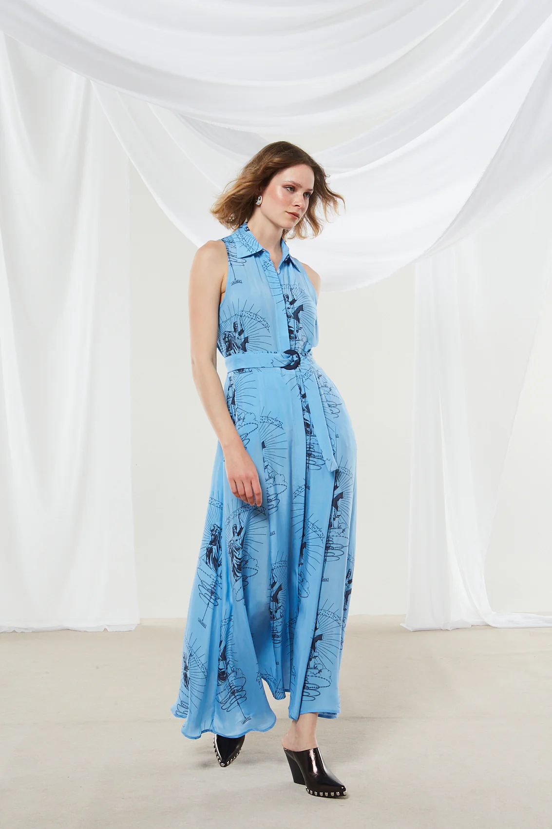Ananke cupro printed shirtdress - Image 3