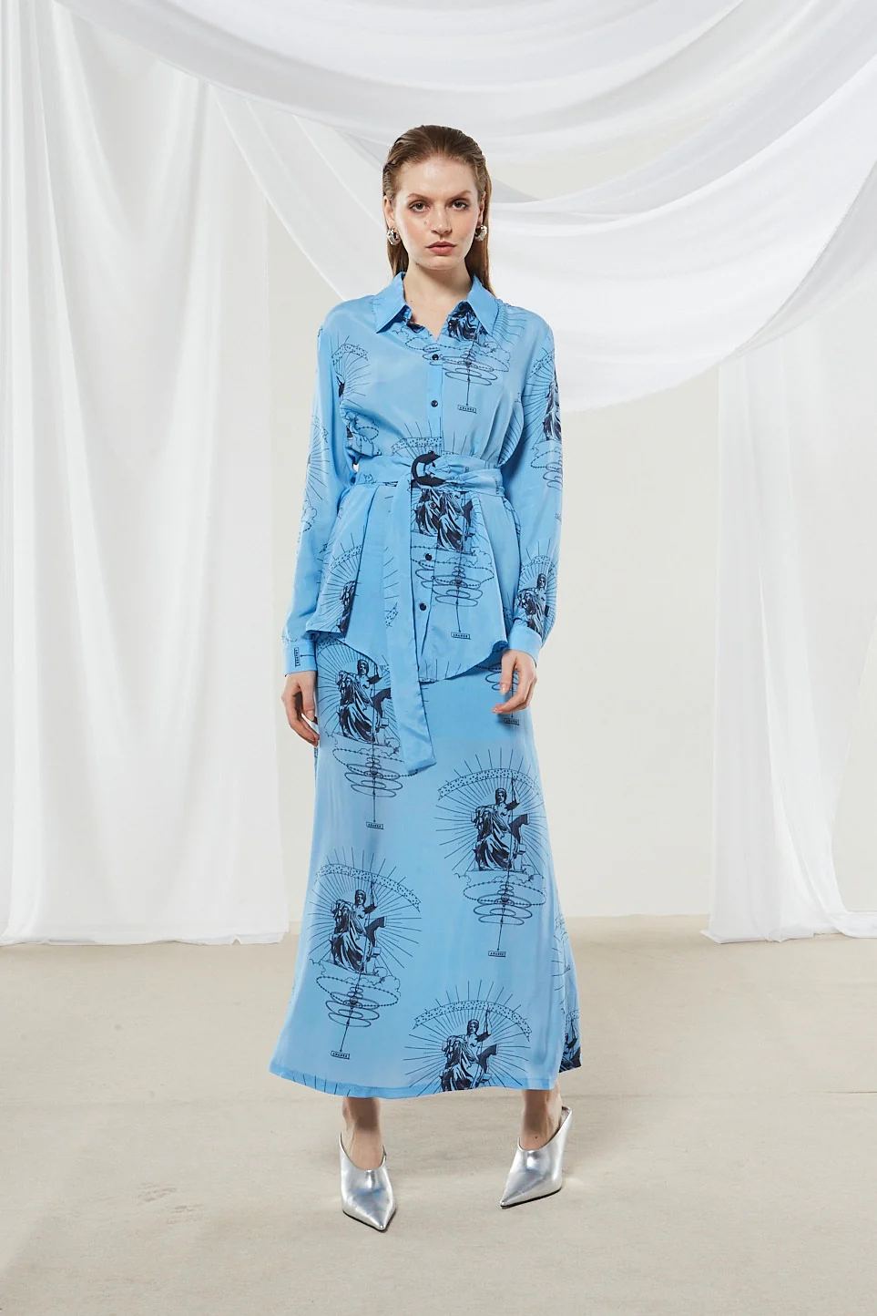 Ananke cupro printed skirt - Image 6