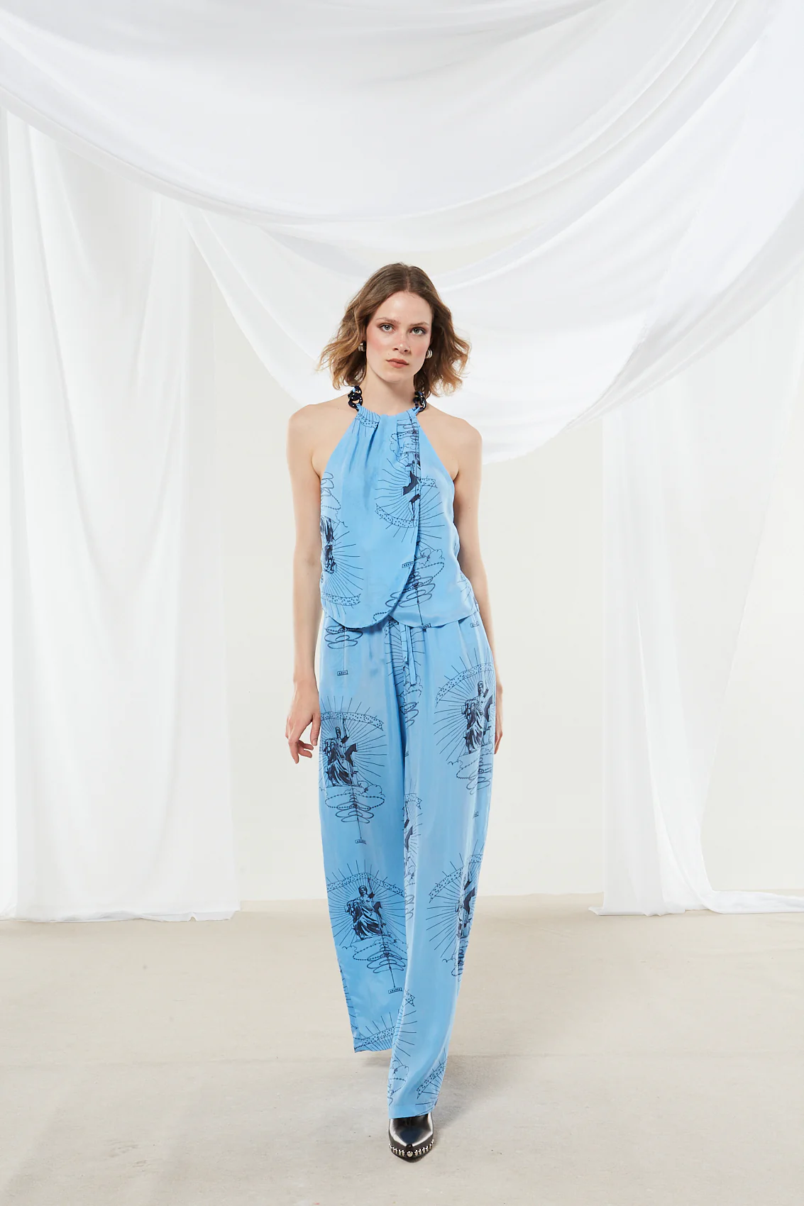 Ananke cupro printed top