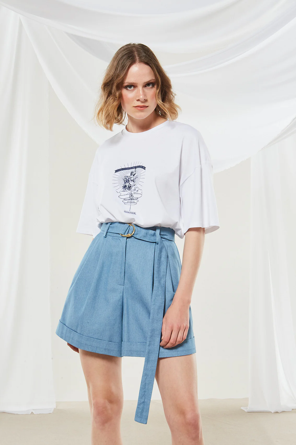 Ananke goddess white t-shirt - Image 5