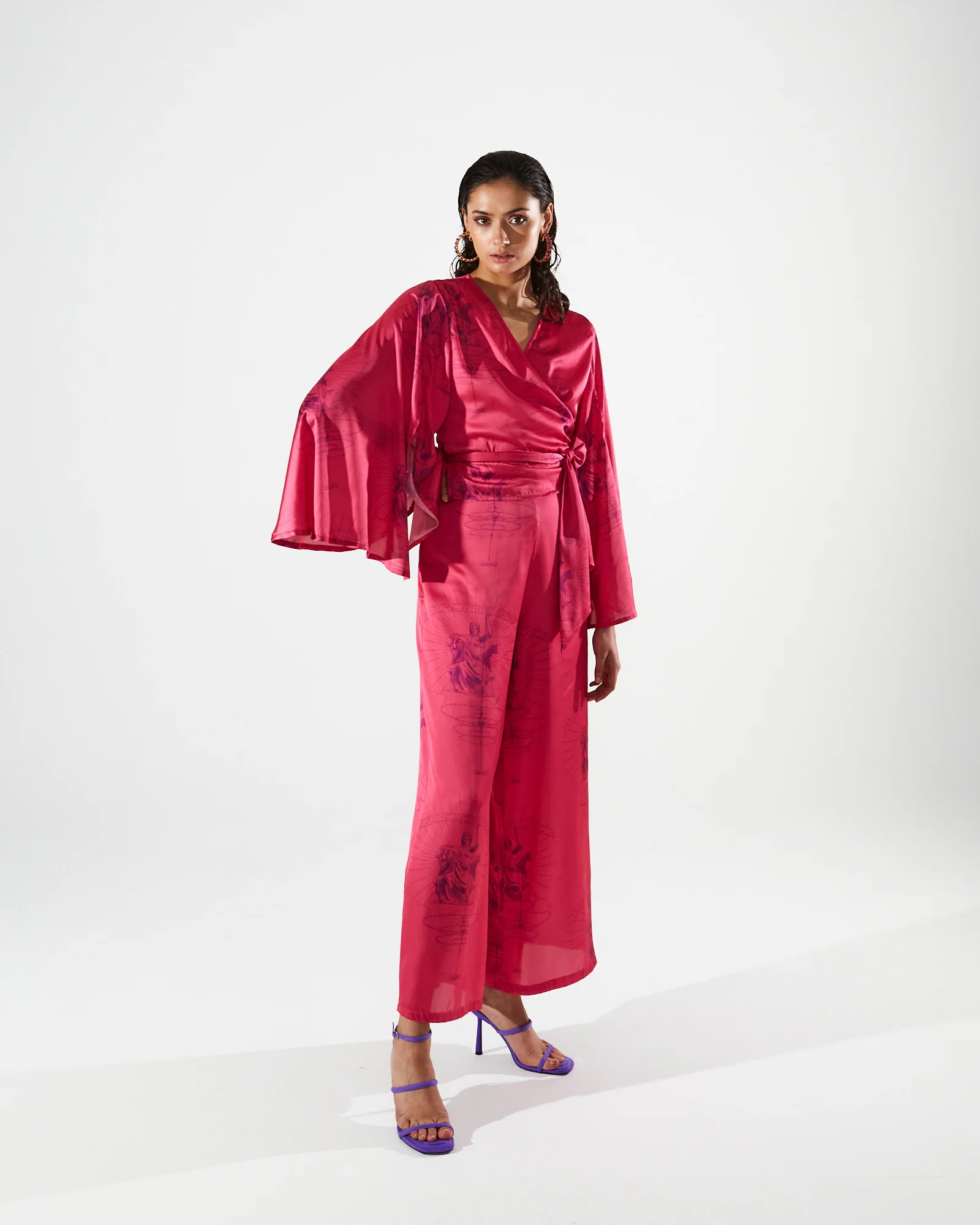 Ananke printed fuchsia pants