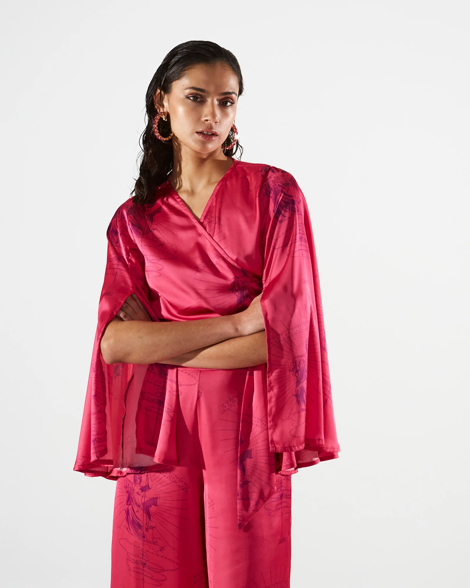 Ananke printed fuchsia pants - Image 3