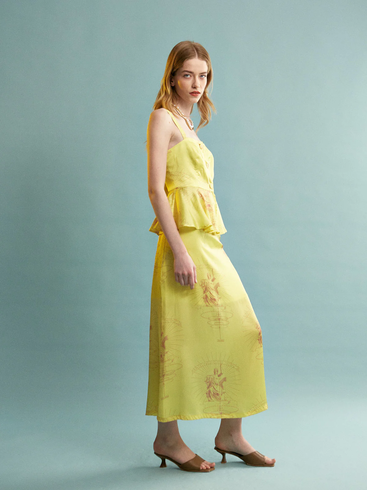 Ananke satin yellow skirt - Image 5