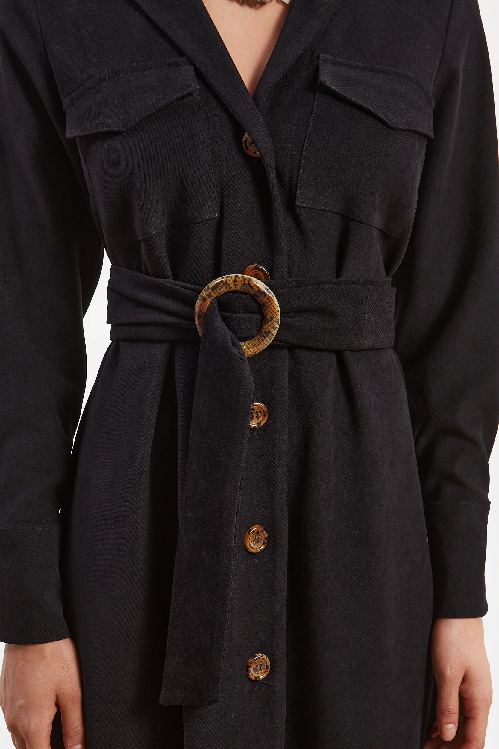 Andrea black shirtdress - Image 4