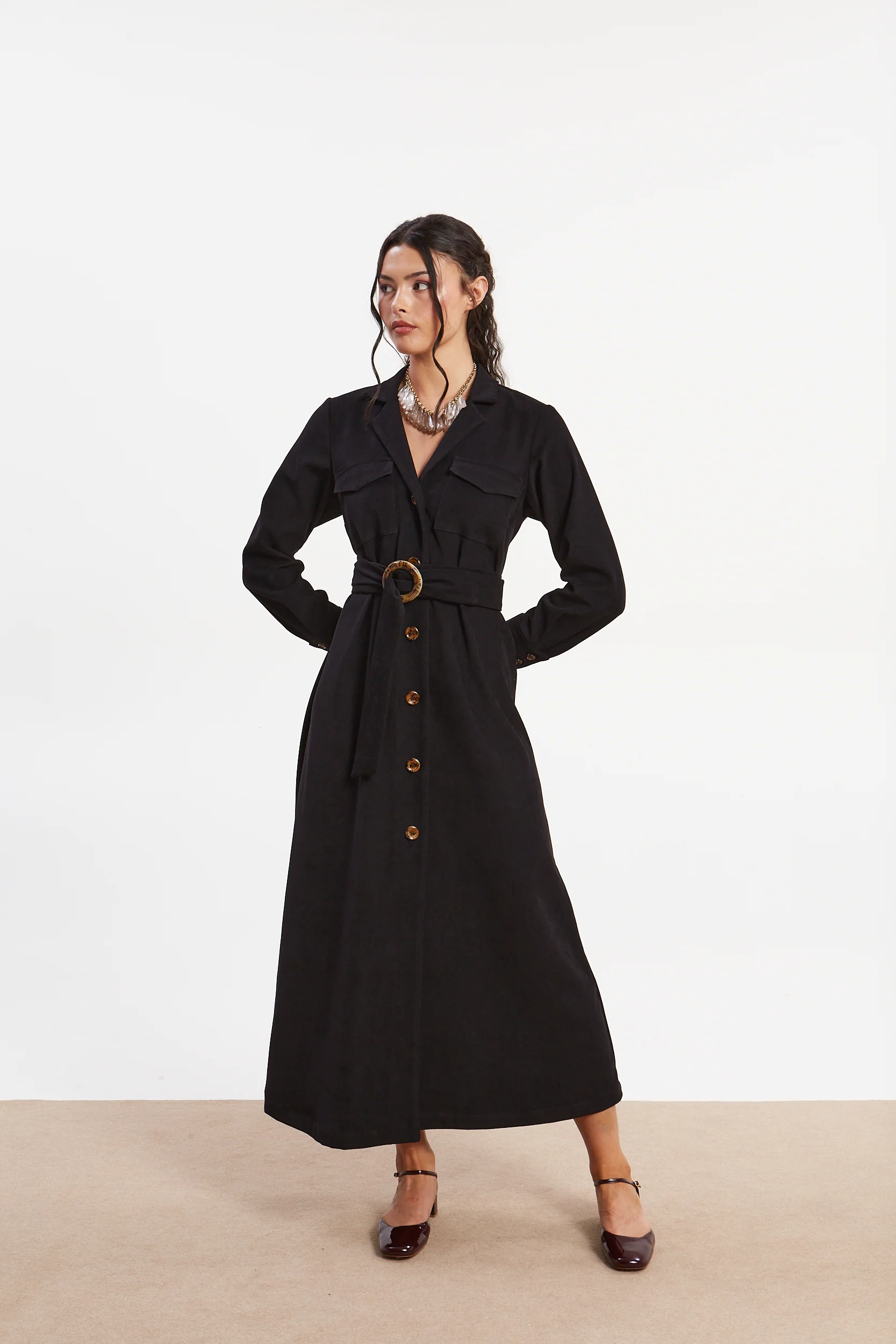 Andrea black shirtdress - Image 5