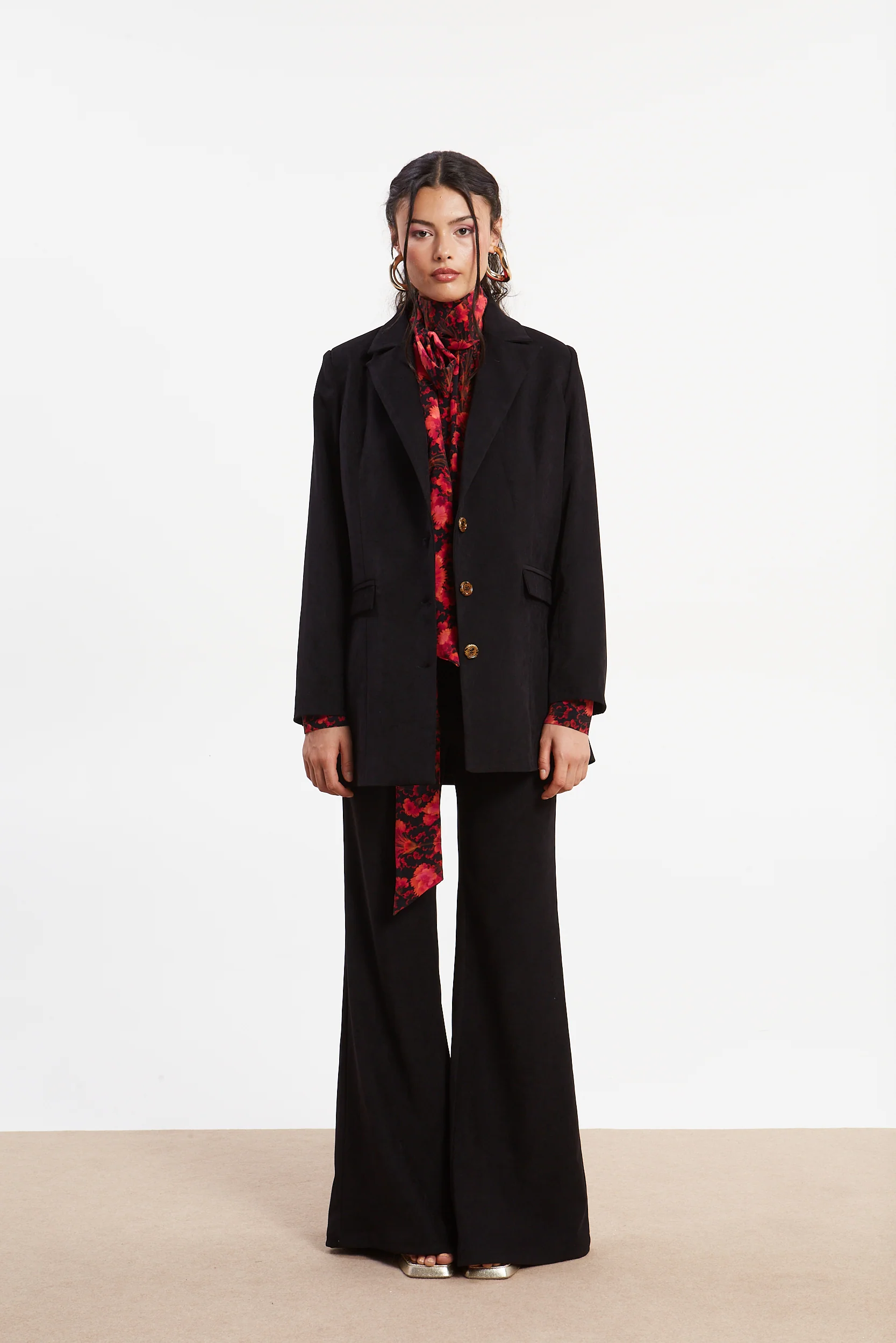 Andrea oversized  black blazer
