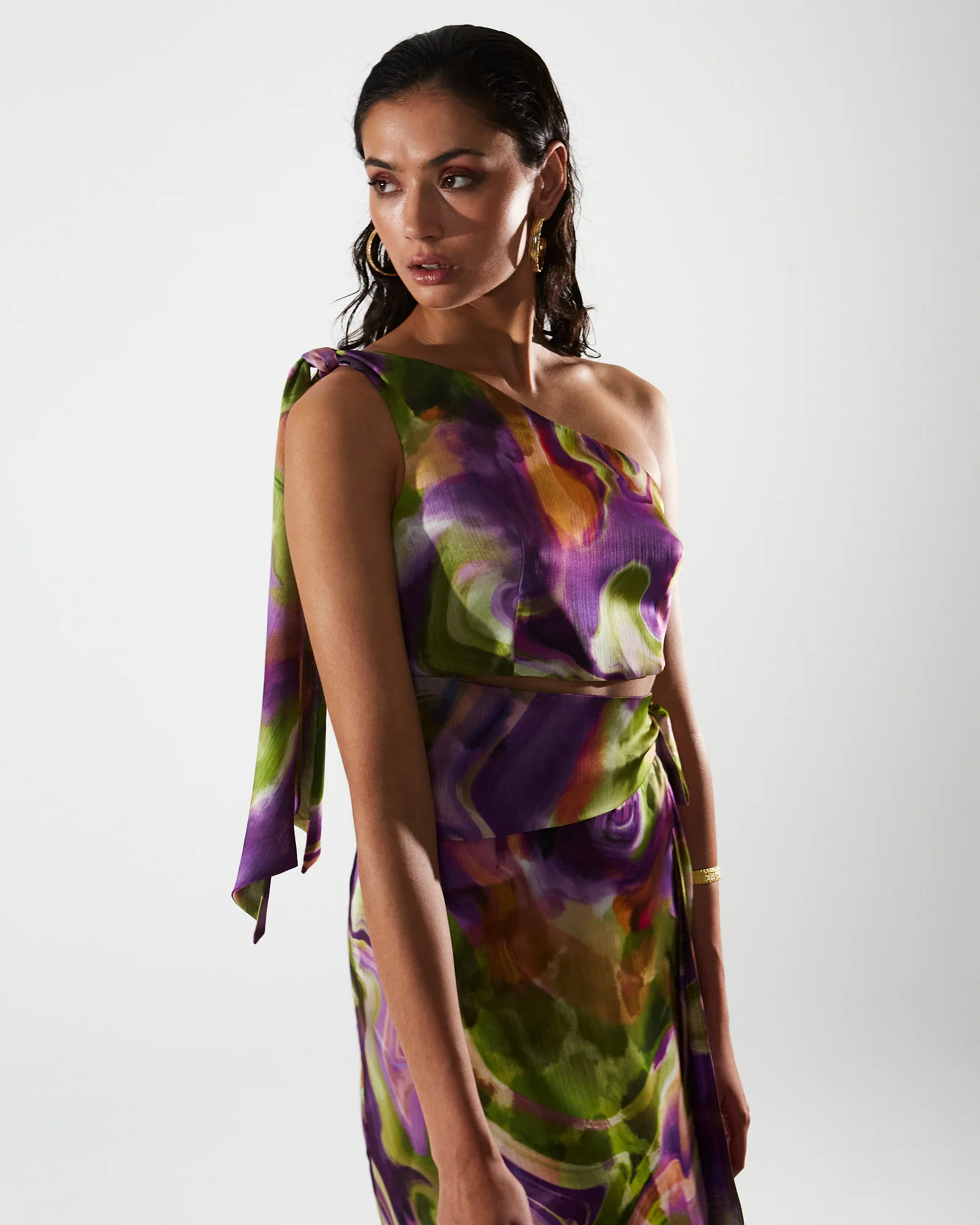 Ari one shoulder printed top - Image 2