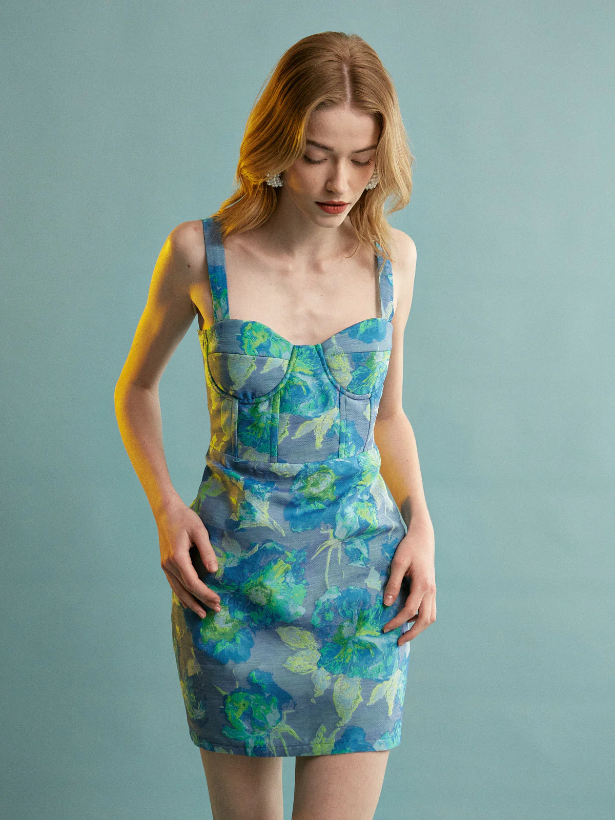 Aurora floral corset mini dress - Image 3