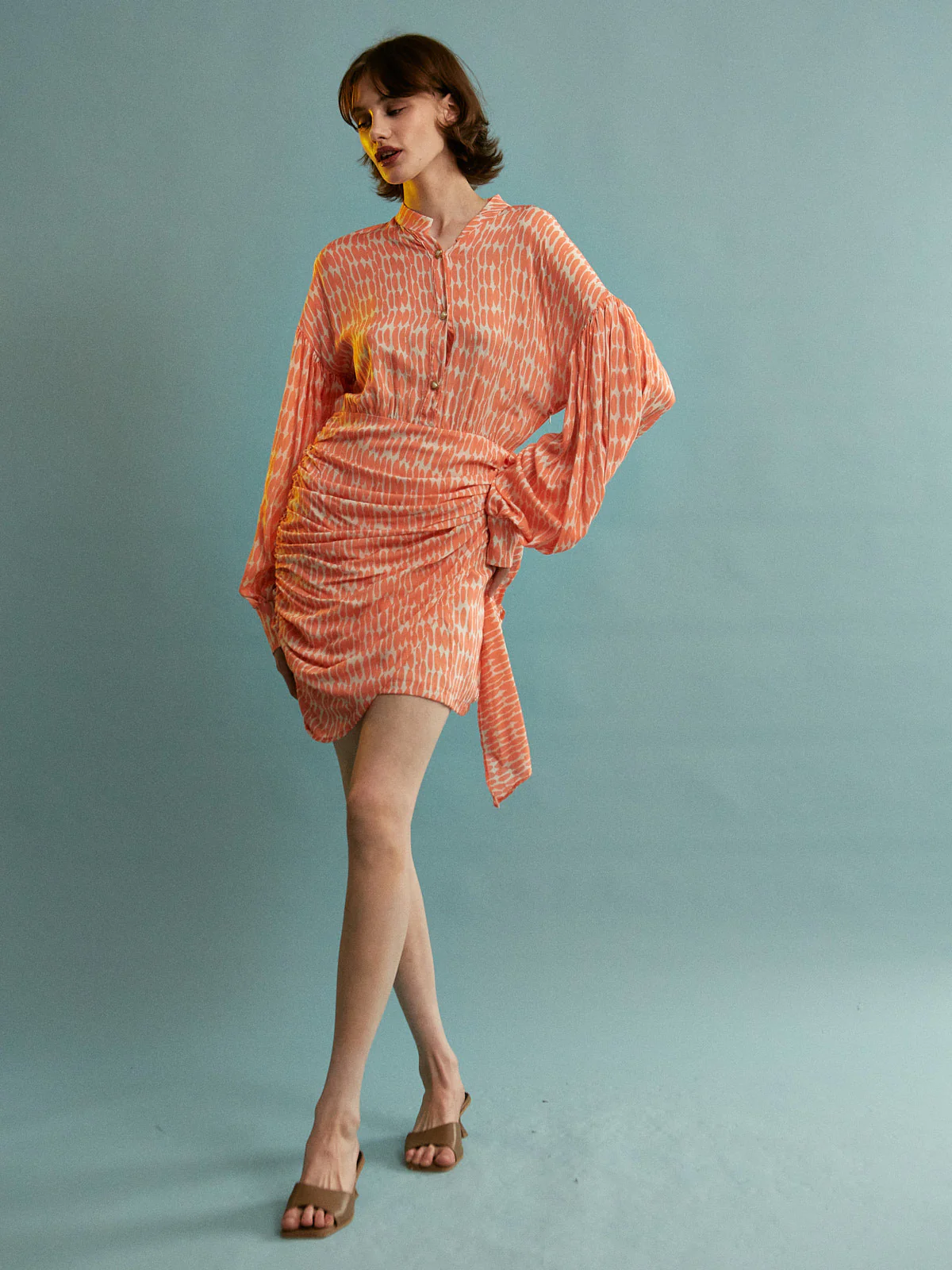 Bianca viscose mini dress