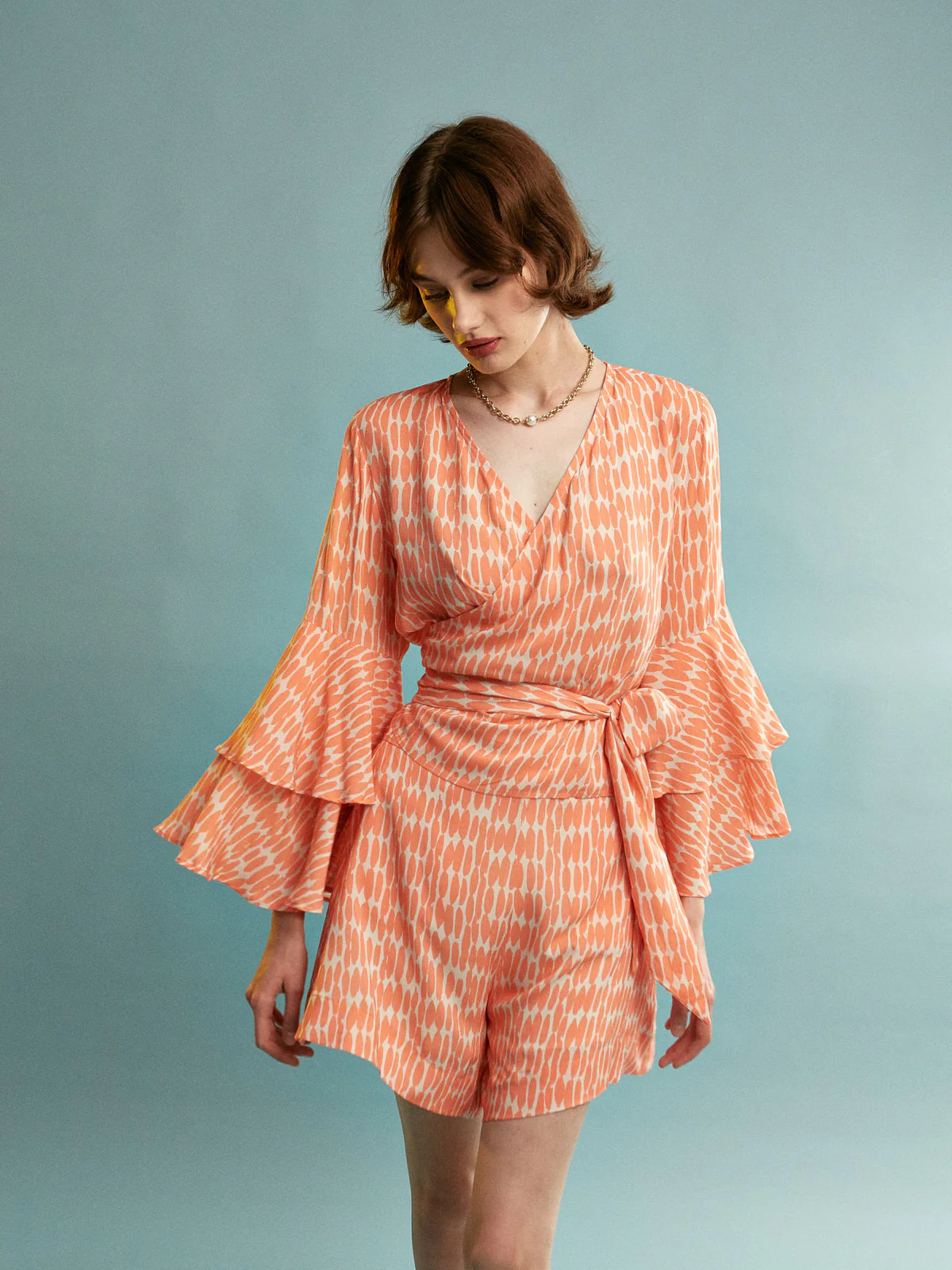 Bianca viscose ruffle sleeve top - Image 2