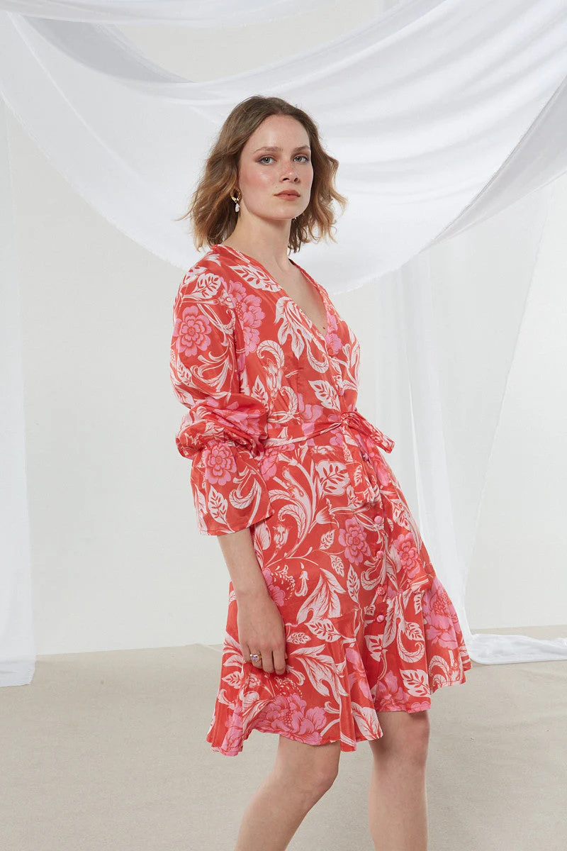 Camellia button mini dress - Image 5