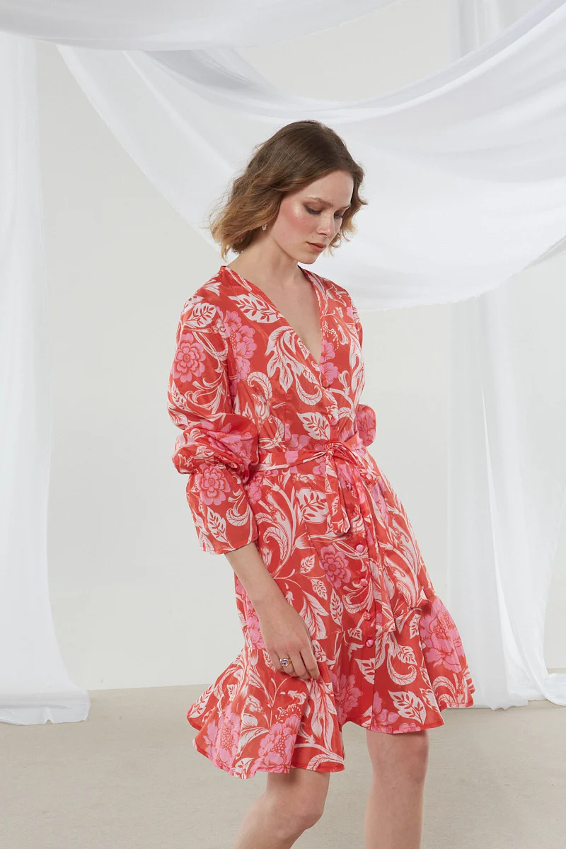 Camellia button mini dress - Image 8