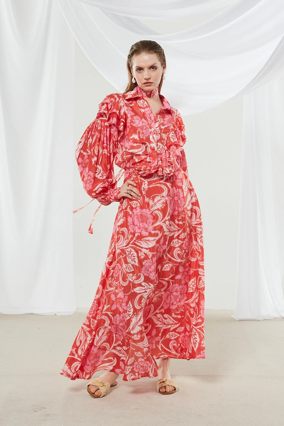 Camellia printed wide skirt - Image 5