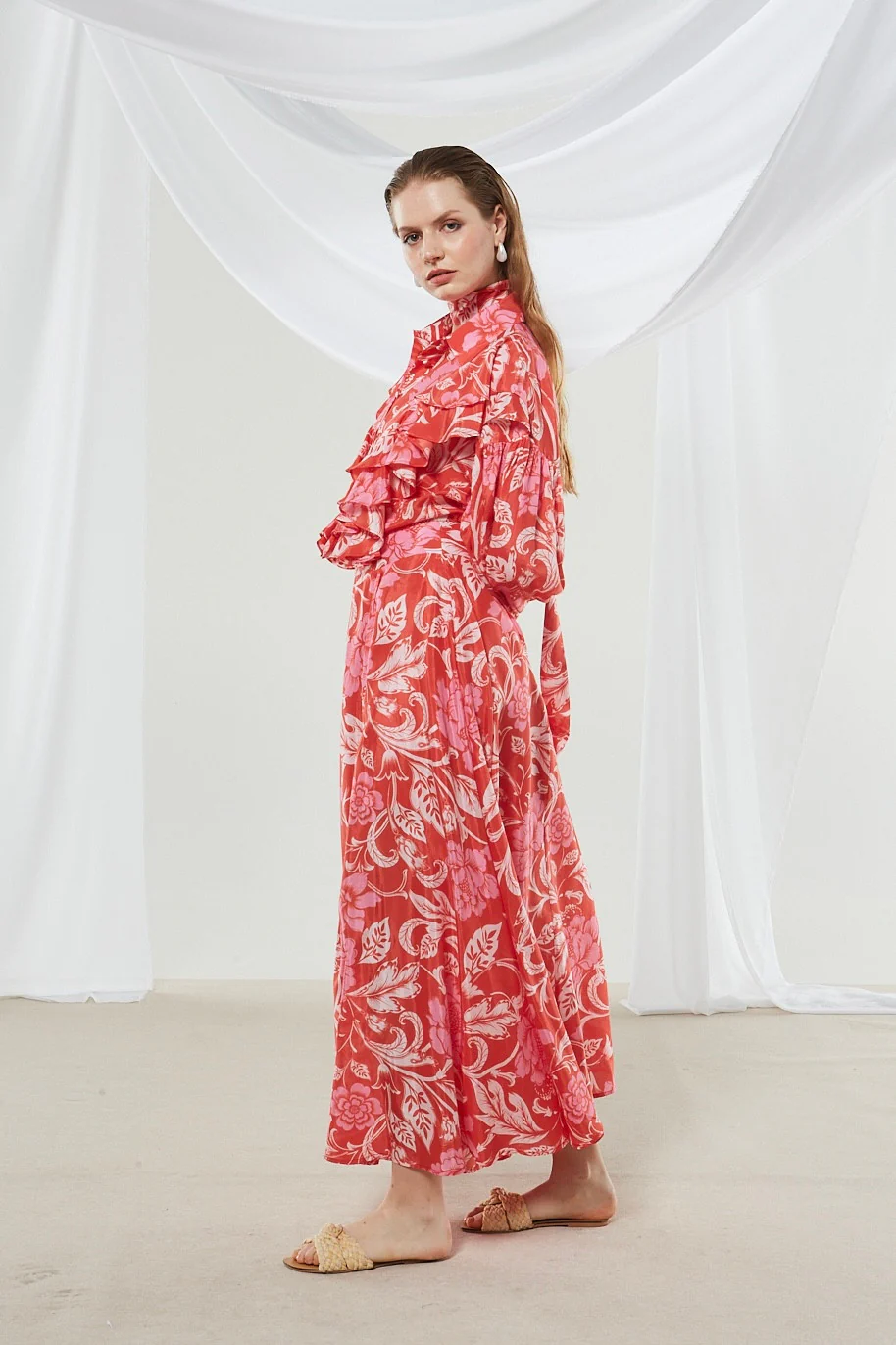 Camellia printed wide skirt - Image 6