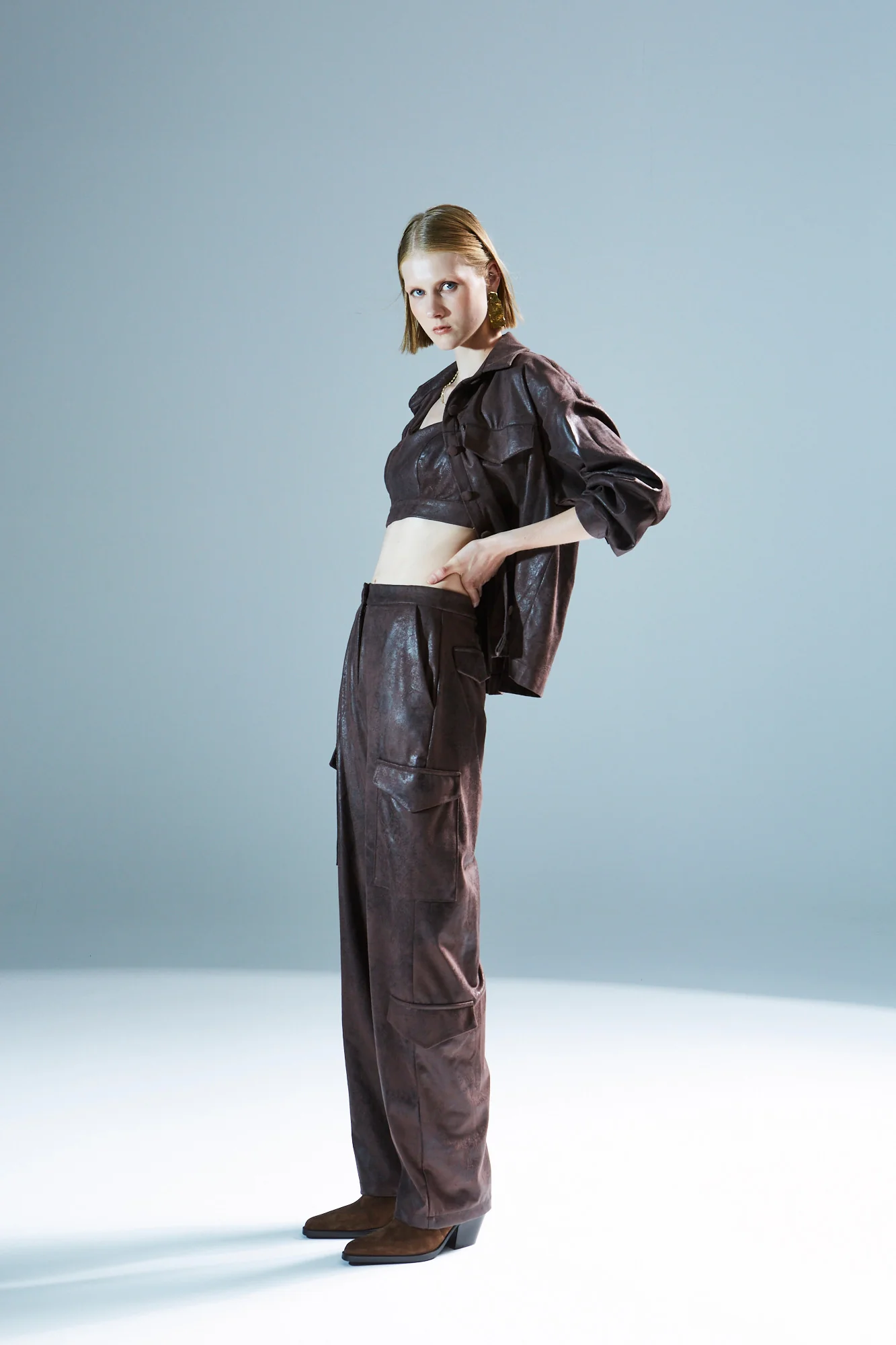 Cameron cargo brown pants - Image 3