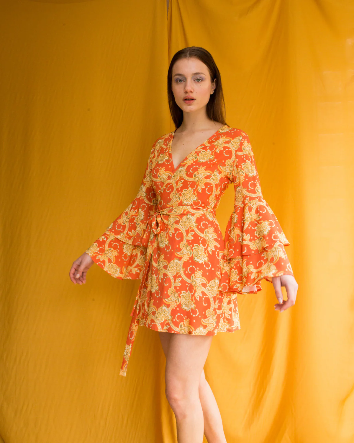 Carol ruffled sleeve mini dress - Image 3
