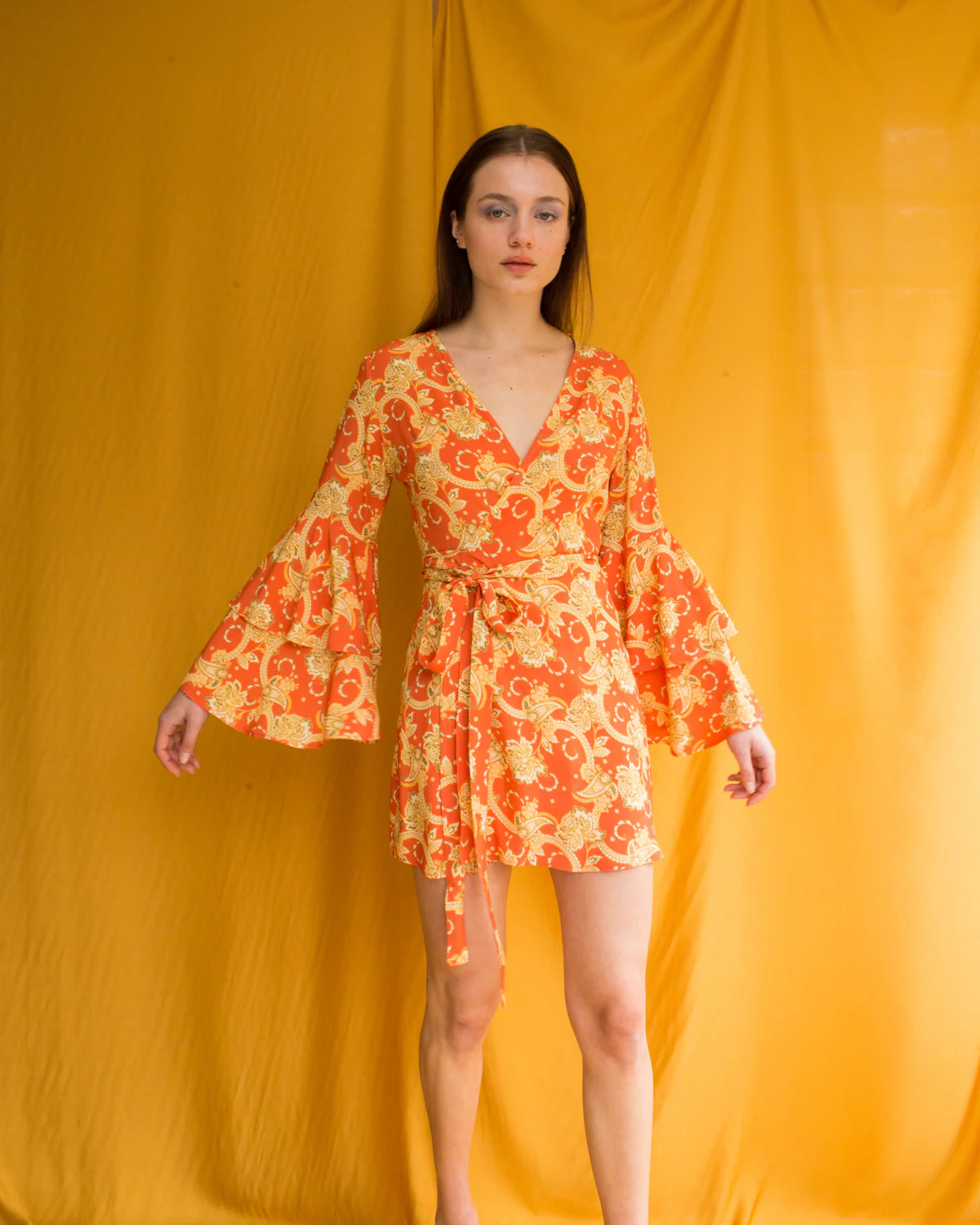Carol ruffled sleeve mini dress - Image 4