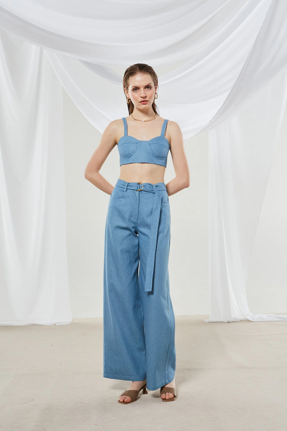 Cassia denim crop top - Image 3