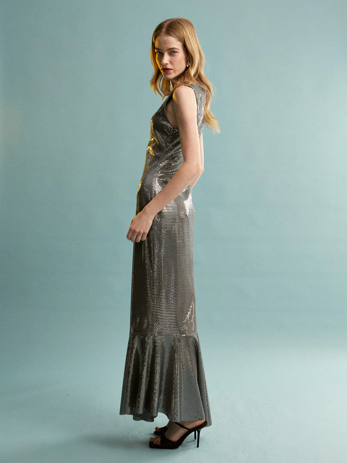 Celia silver maxi dress - Image 7