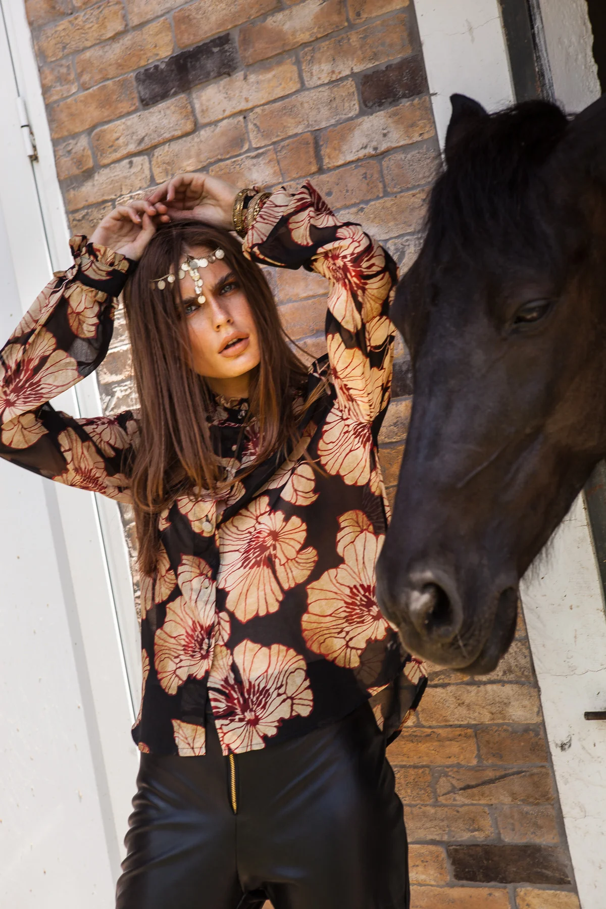 Charlotte printed ruffled shirt - Image 3