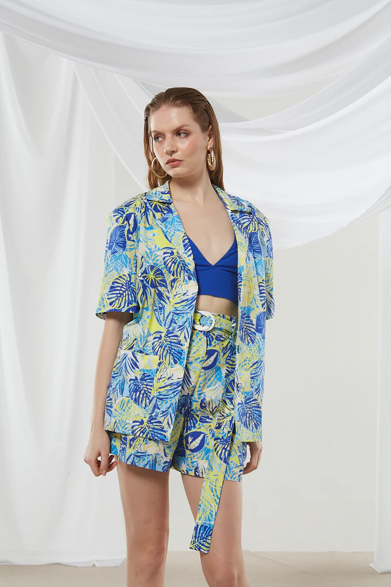 Chloe cotton short sleeve blazer - Image 5