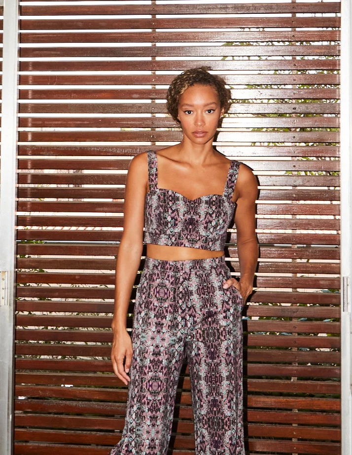 Clelia cotton printed top
