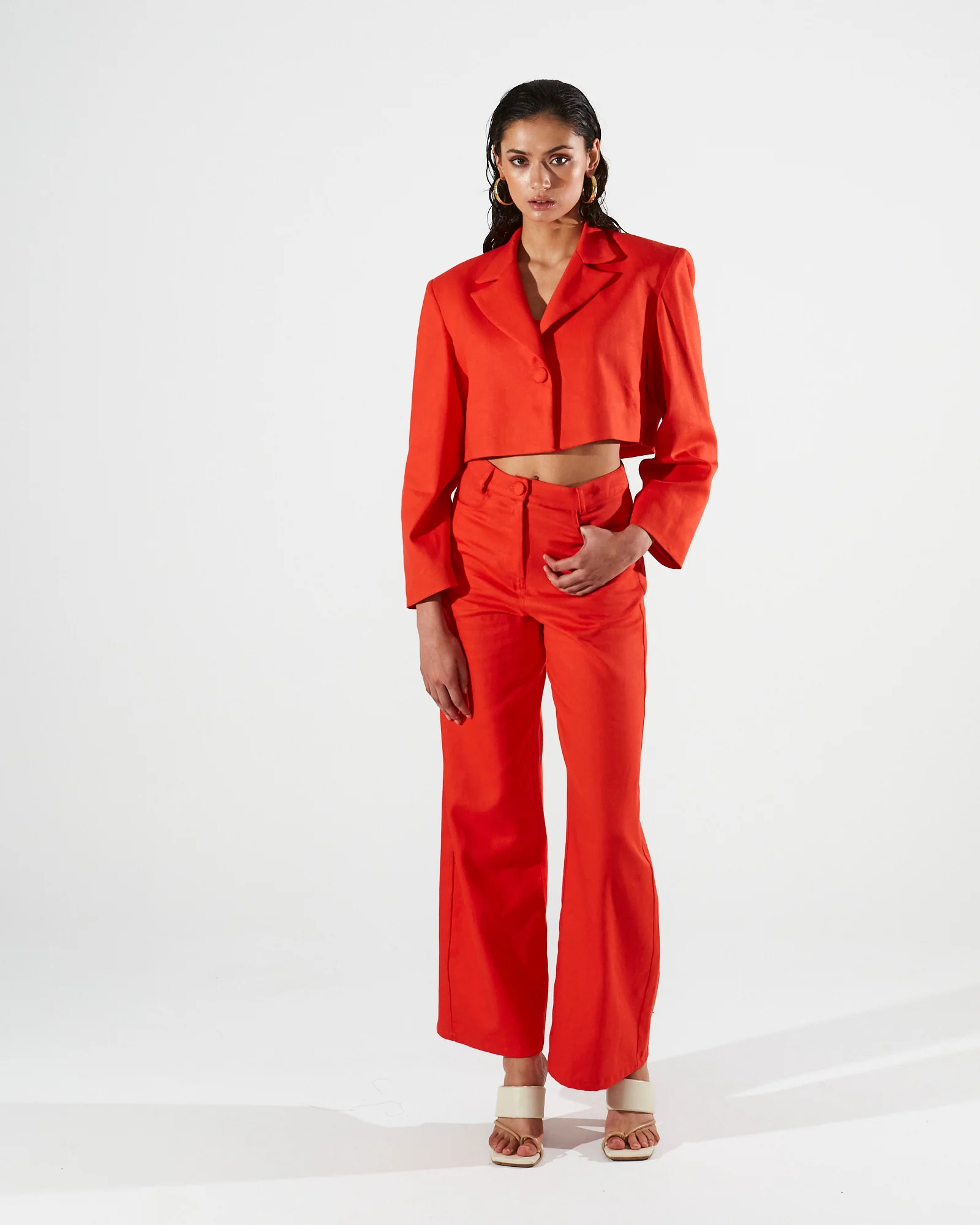 Clio cotton red pants - Image 5