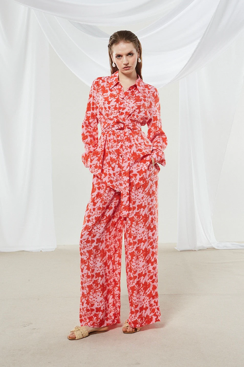 Dahlia cupro printed pants