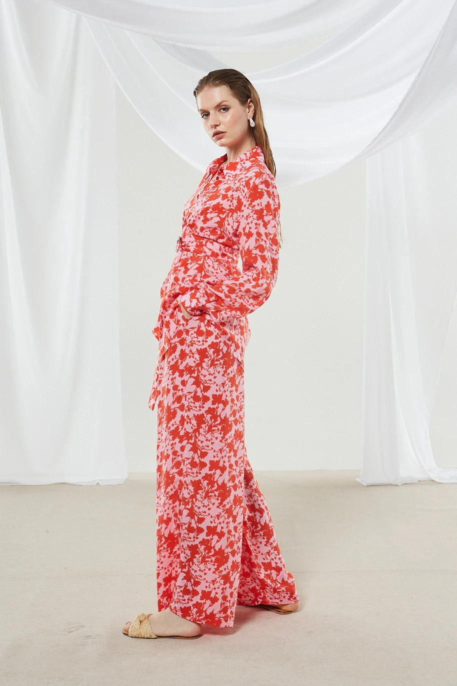 Dahlia cupro printed pants - Image 9