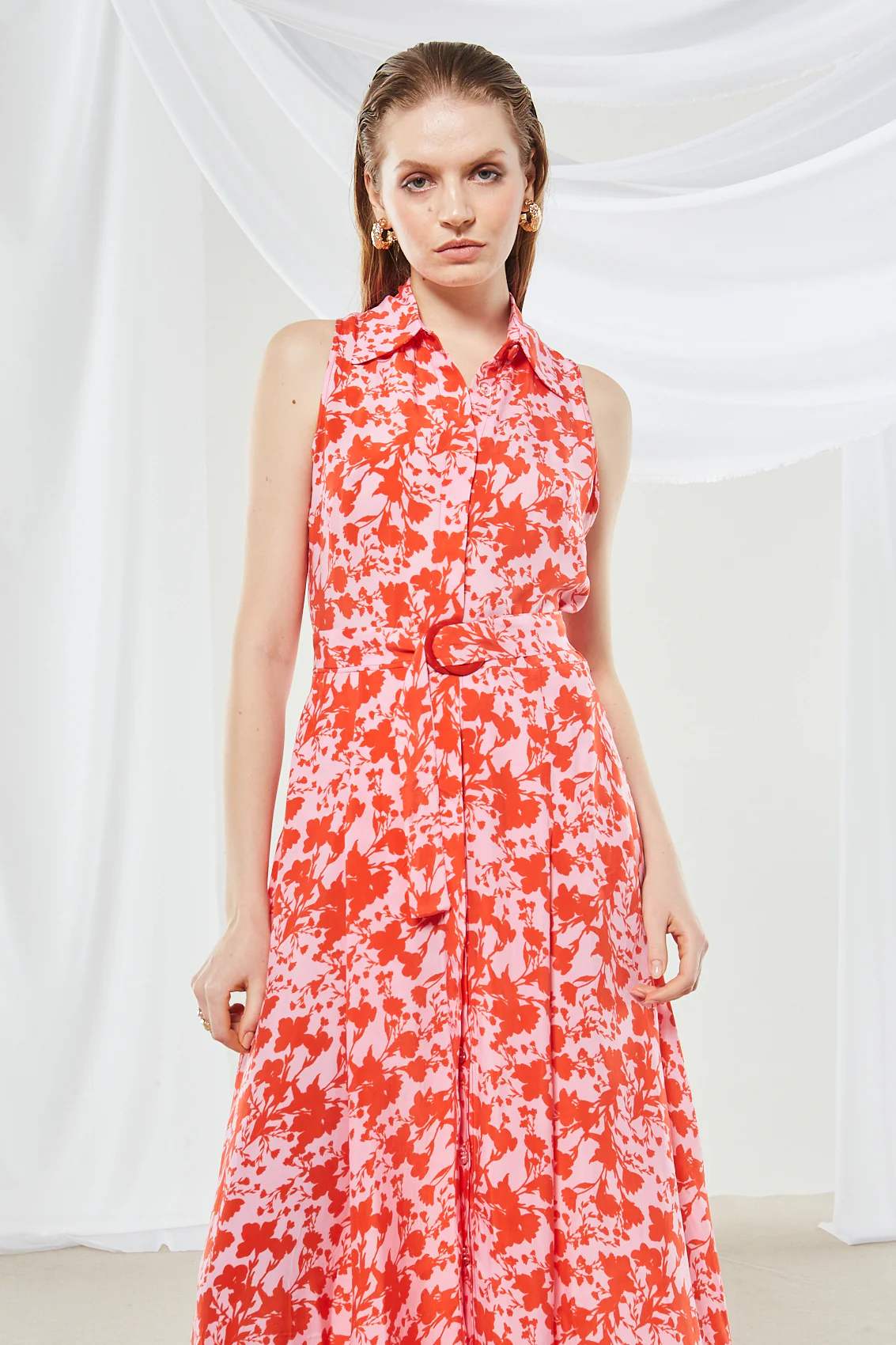 Dahlia cupro printed shirtdress - Image 2