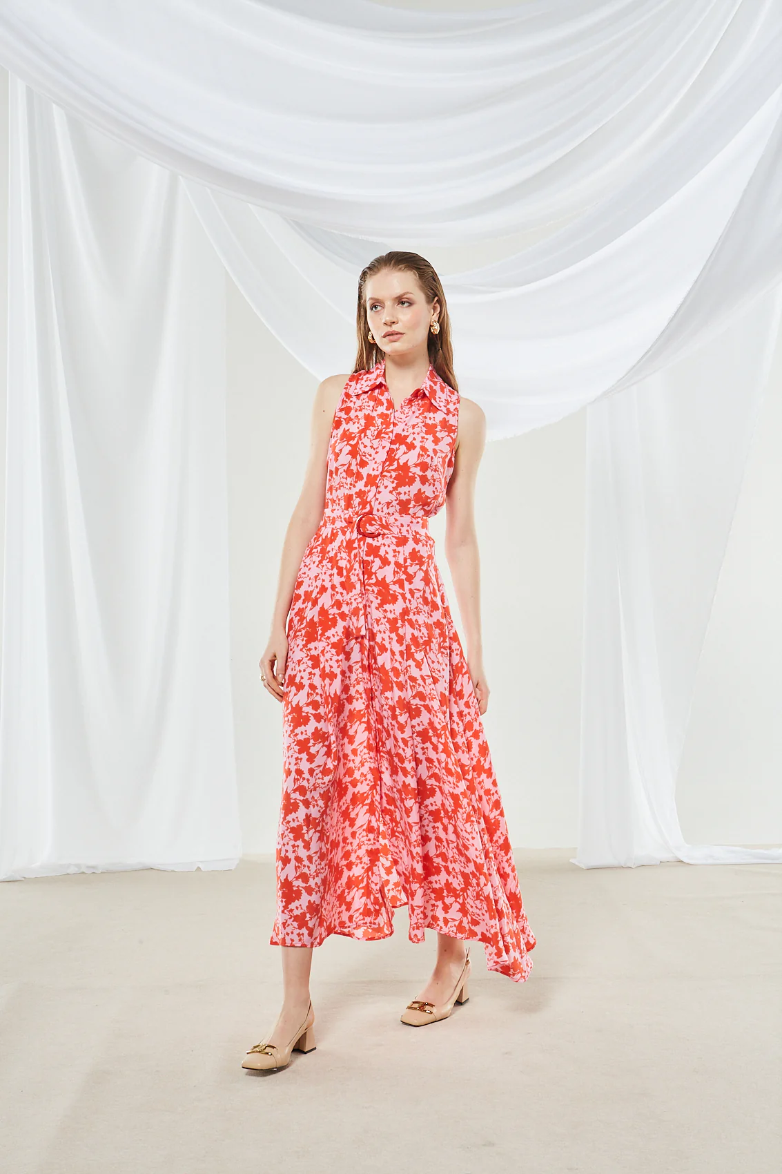 Dahlia cupro printed shirtdress - Image 3