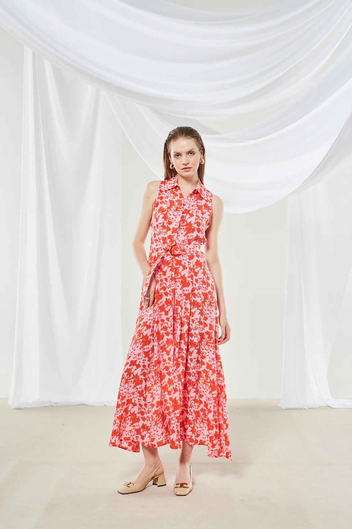 Dahlia cupro printed shirtdress - Image 4