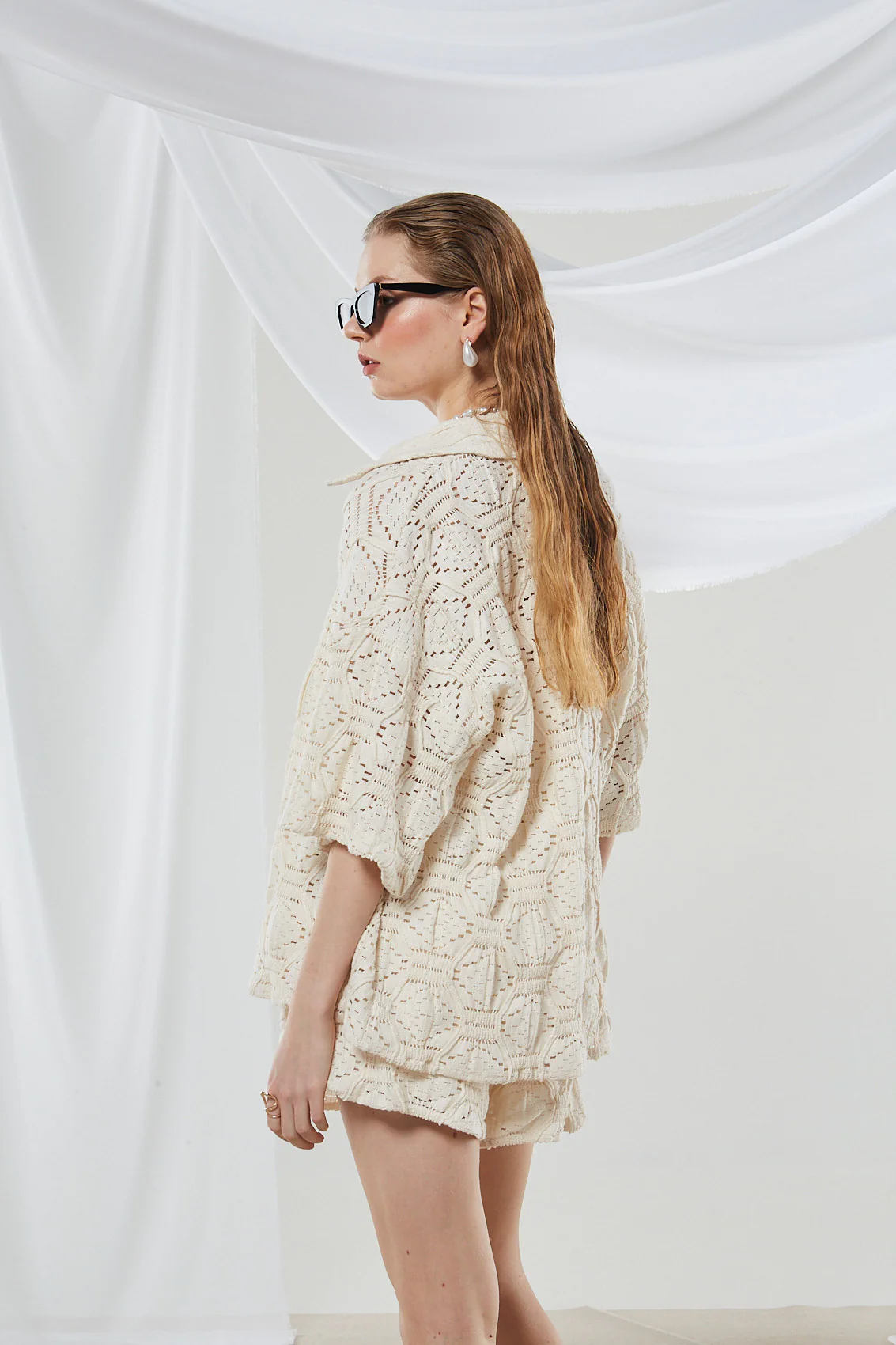 Daphne knitted ecru shirt - Image 7