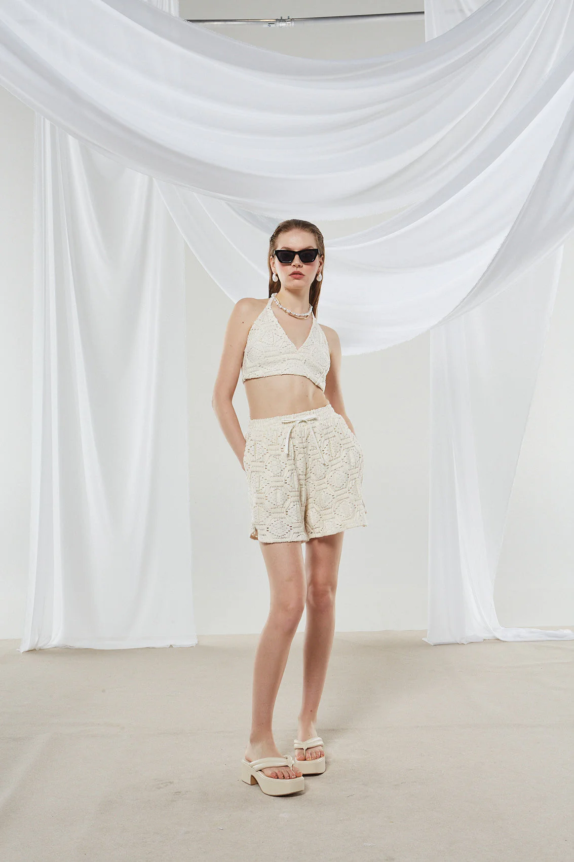 Daphne knitted ecru top - Image 3